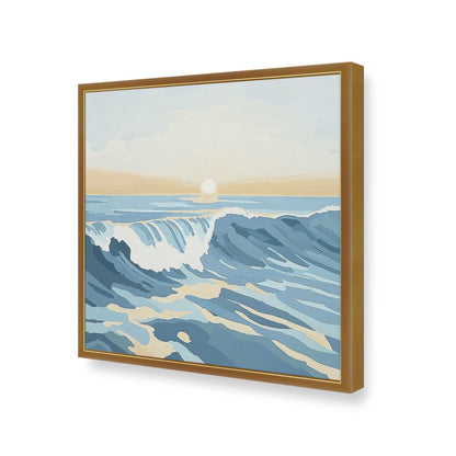 [Color:Polished Gold], Picture of art in a Polished Gold frame at an angle