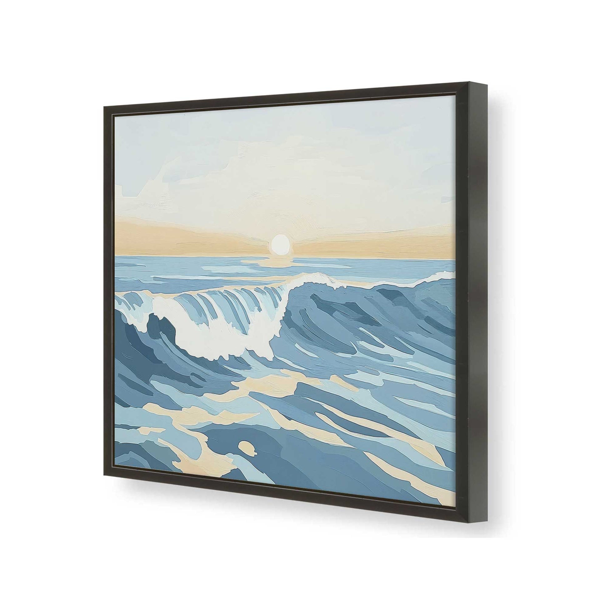 [Color:Satin Black], Picture of art in a Satin Black frame at an angle