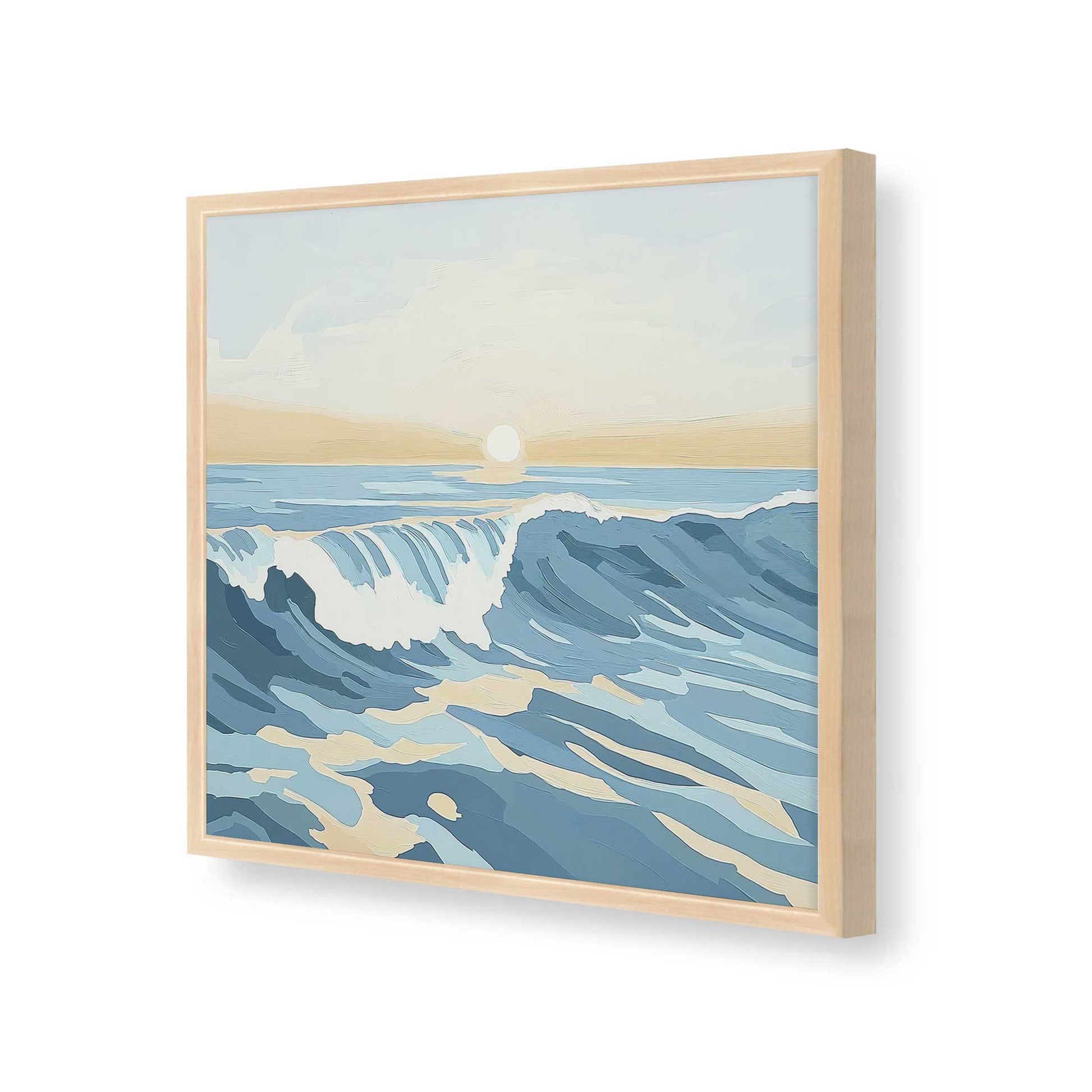 [Color:Raw Maple], Picture of art in a Raw Maple frame at an angle