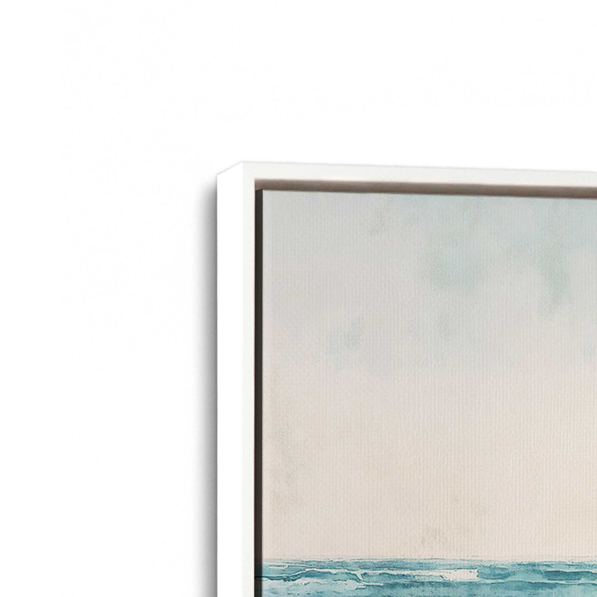 [Color:Opaque White], Picture of art in a White frame at an angle