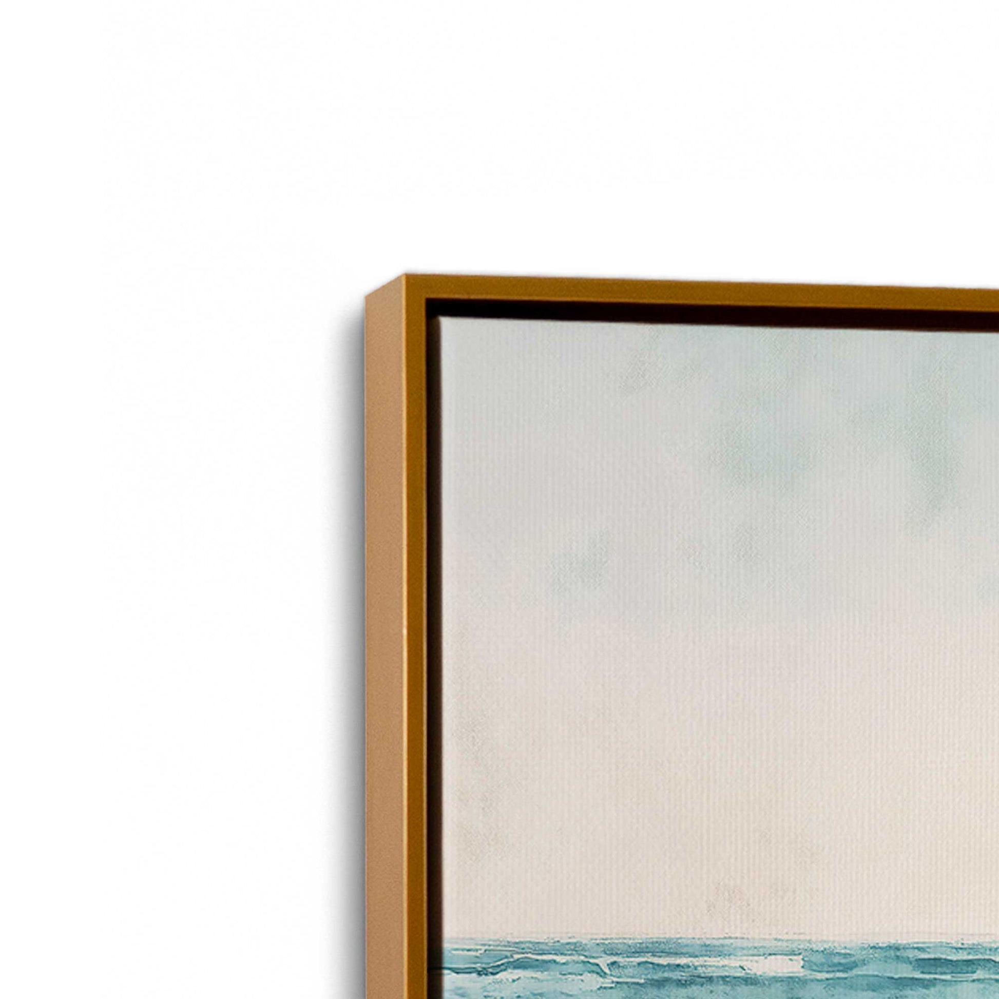 [Color:Polished Gold], Picture of art in a Polished Gold frame at an angle