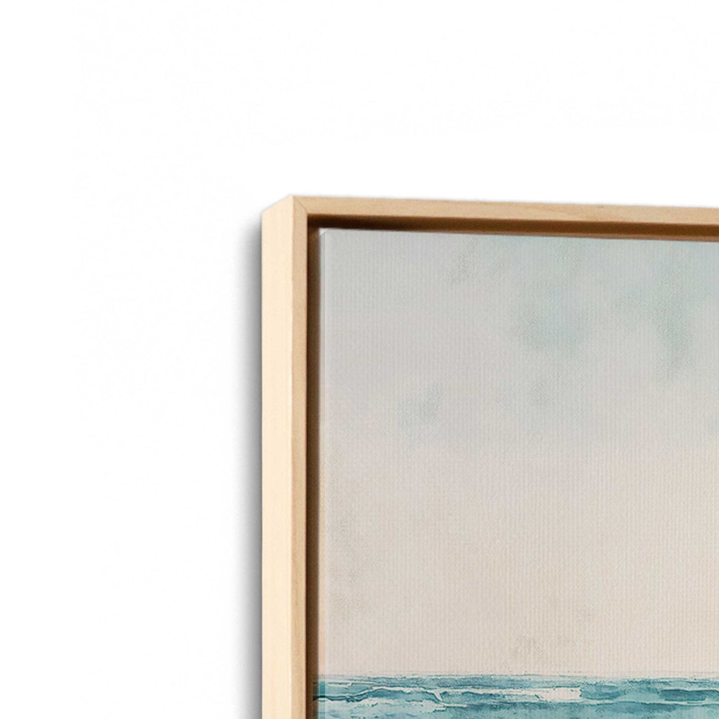 [Color:American Maple], Picture of art in a American Maple frame at an angle