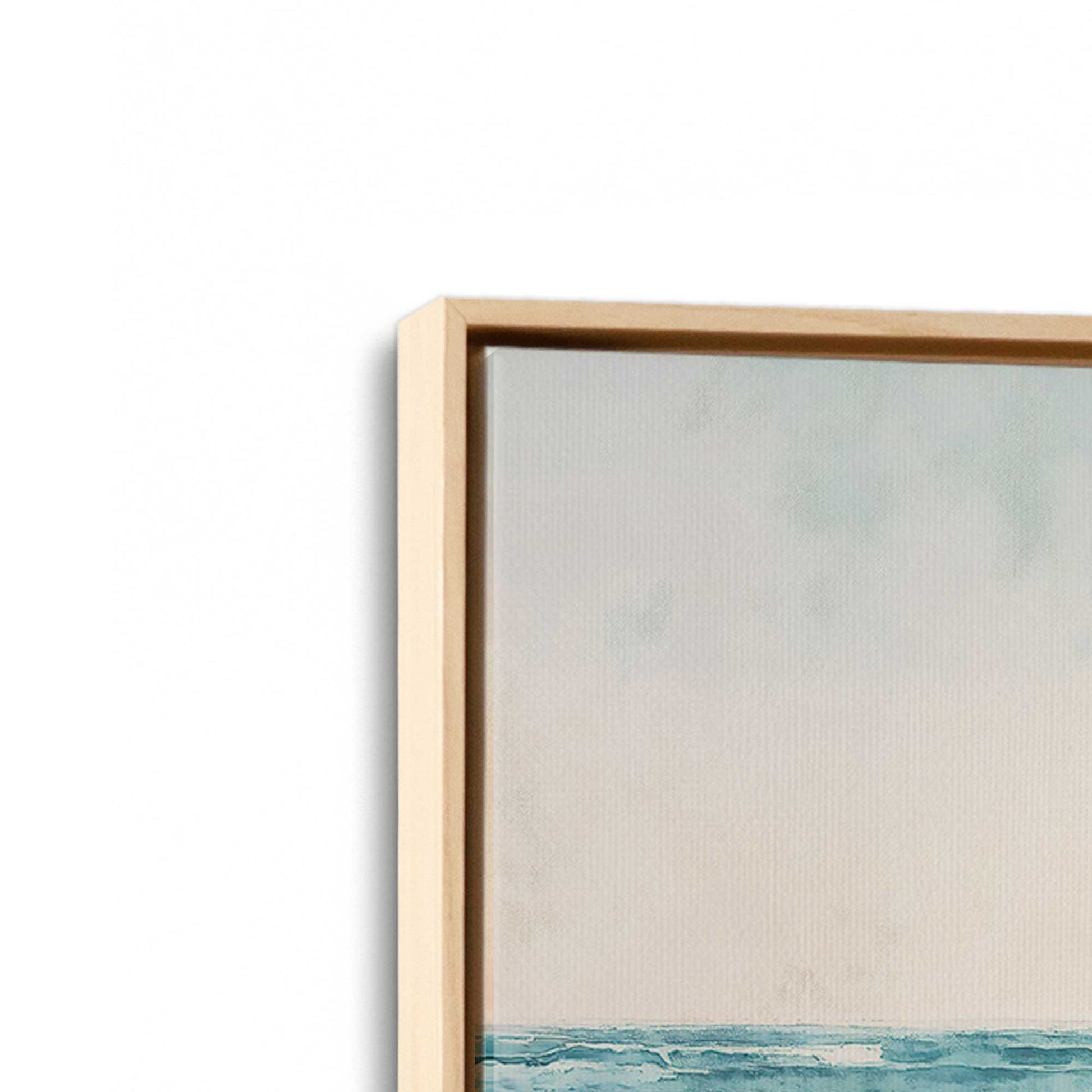 [Color:American Maple], Picture of art in a American Maple frame at an angle