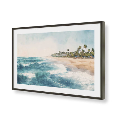 [Color:Satin Black], Picture of art in a Satin Black frame of the corner