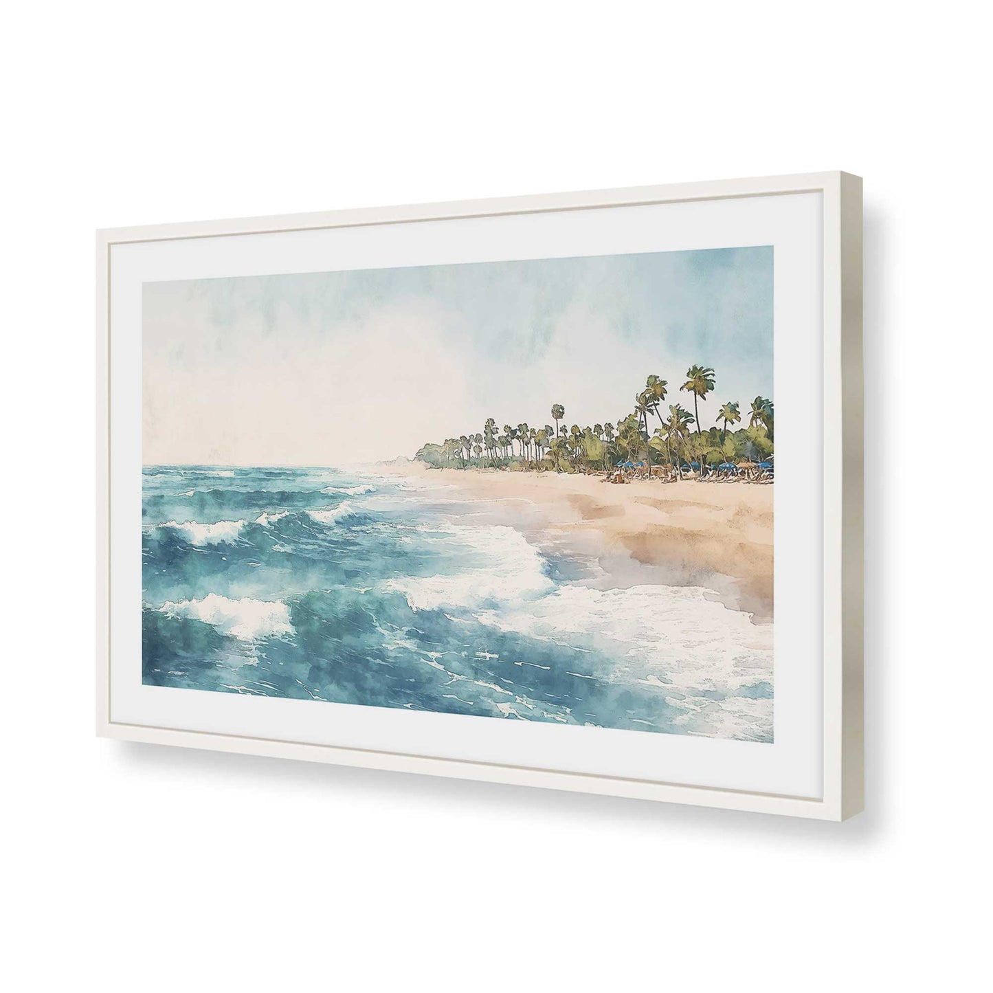[Color:Opaque White], Picture of art in a Opaque White frame of the corner