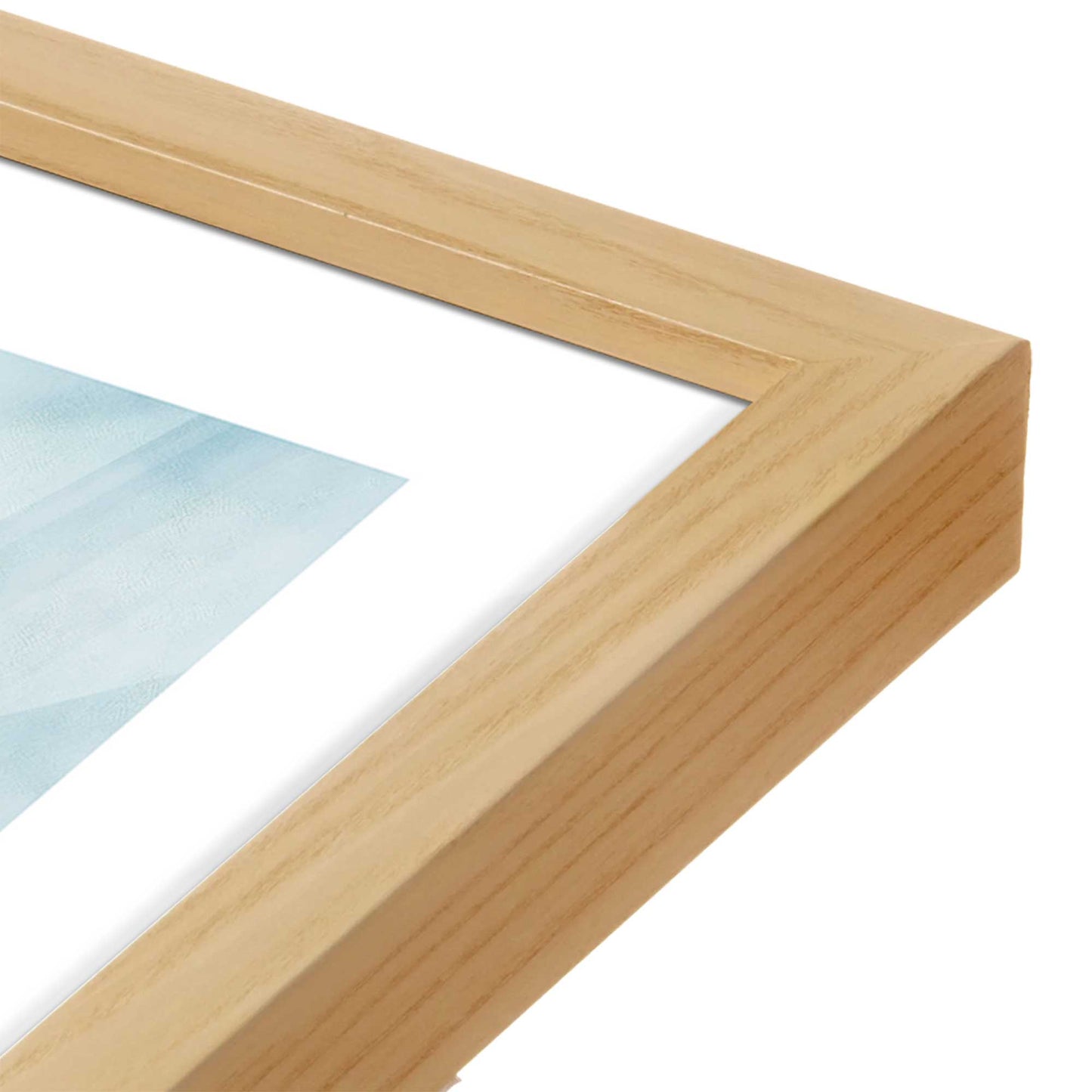 [Color:American Maple], Picture of art in a American Maple frame at an angle