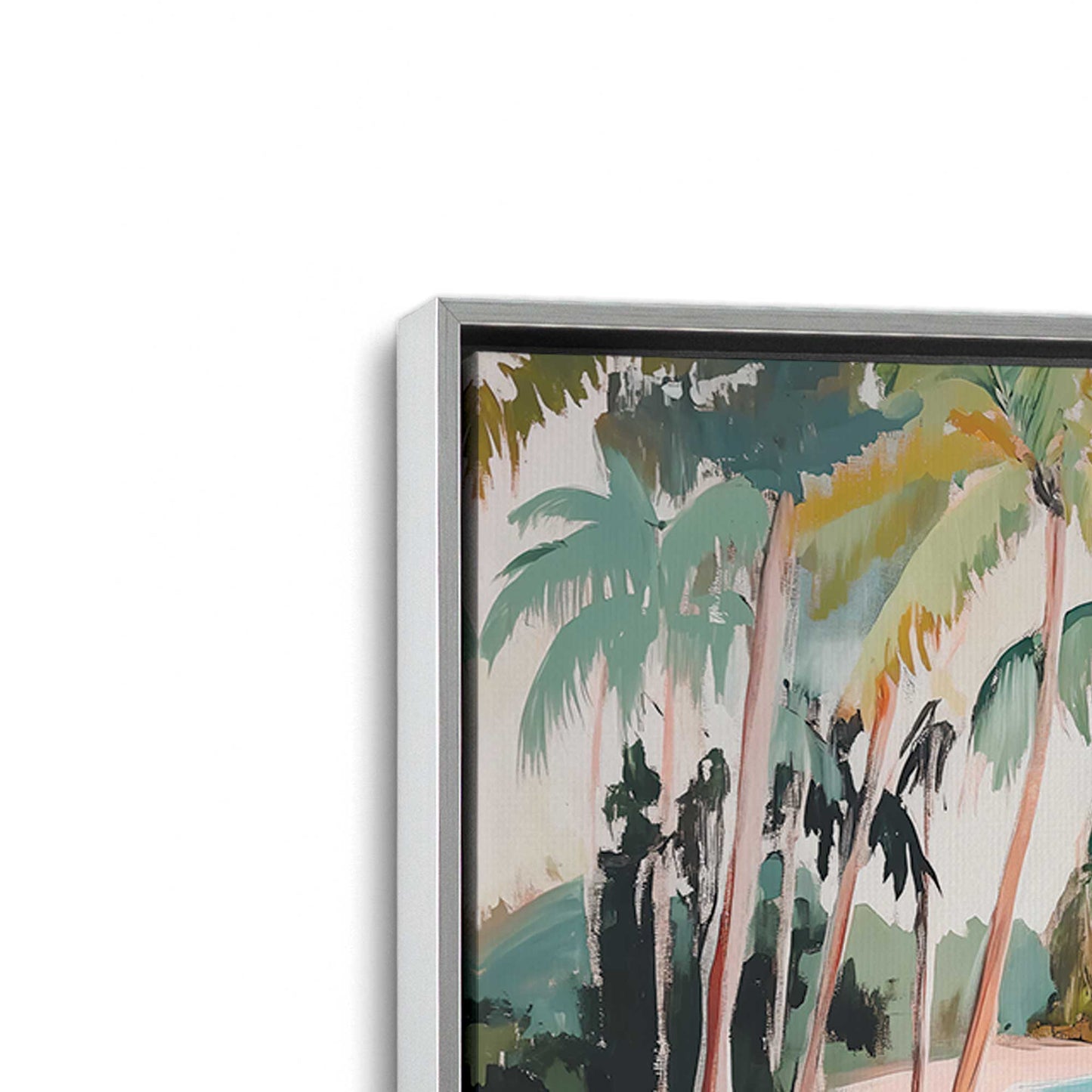 [Color:Polished Chrome], Picture of art in a Polished Chrome frame at an angle