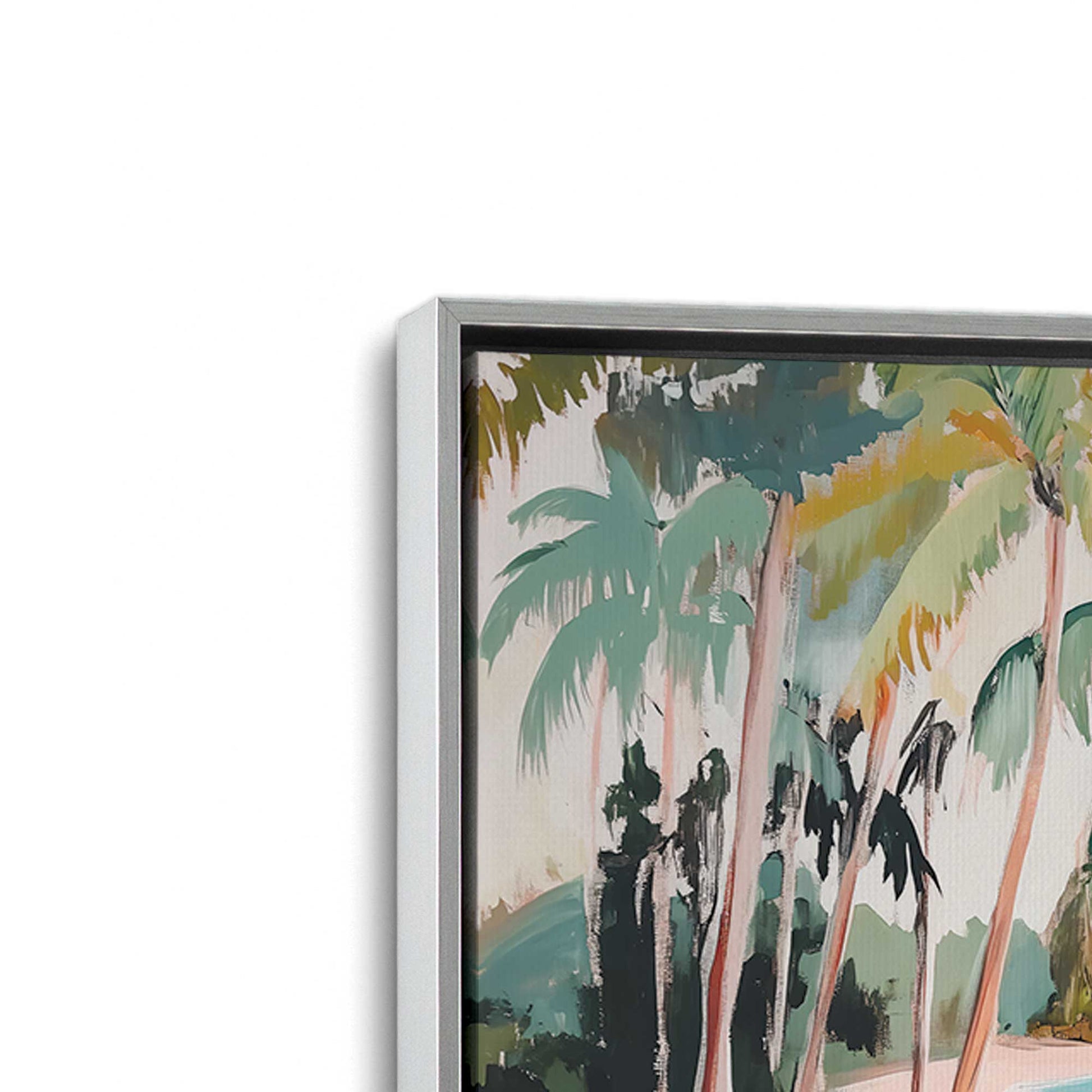 [Color:Polished Chrome], Picture of art in a Polished Chrome frame at an angle