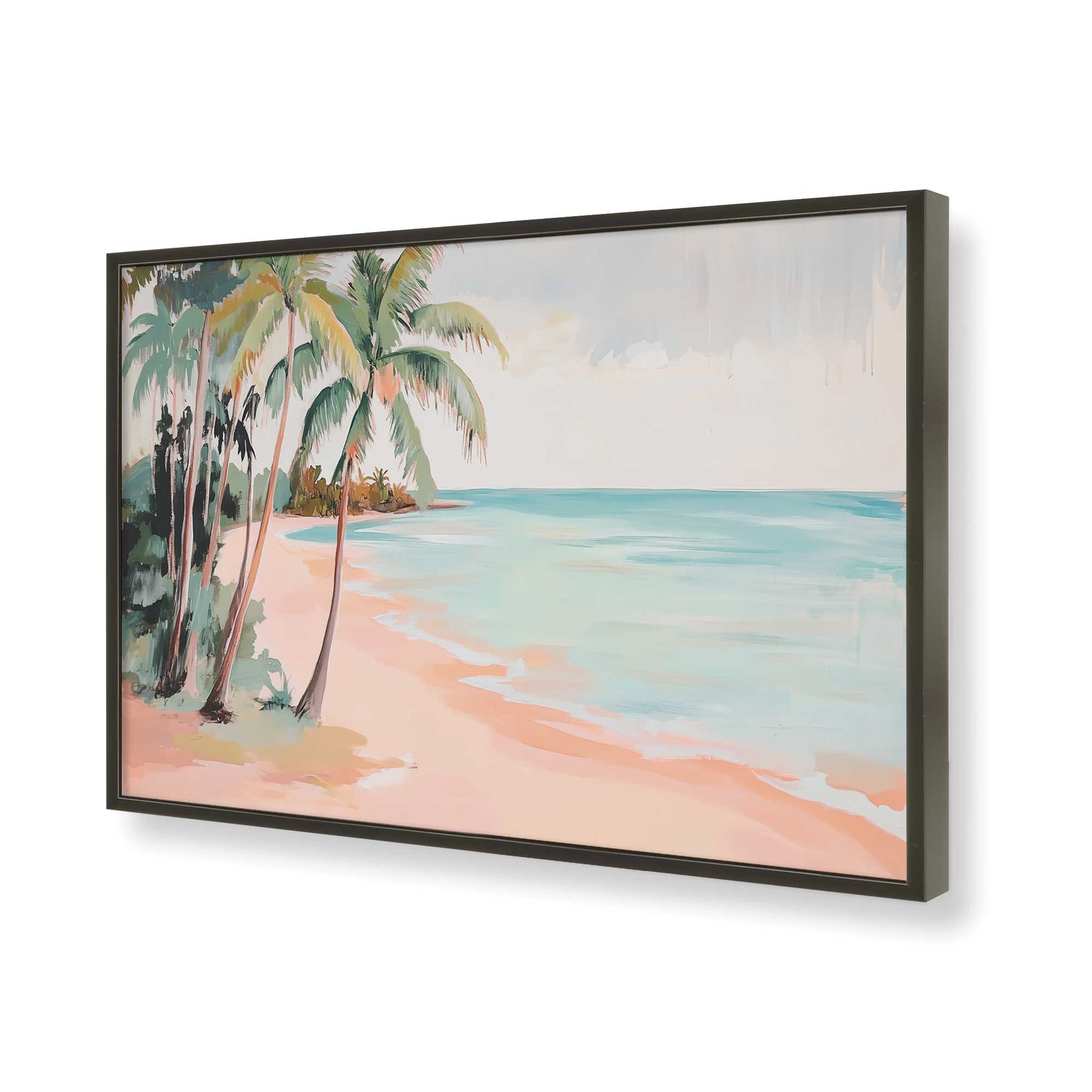 [Color:Satin Black], Picture of art in a Satin Black frame of the corner