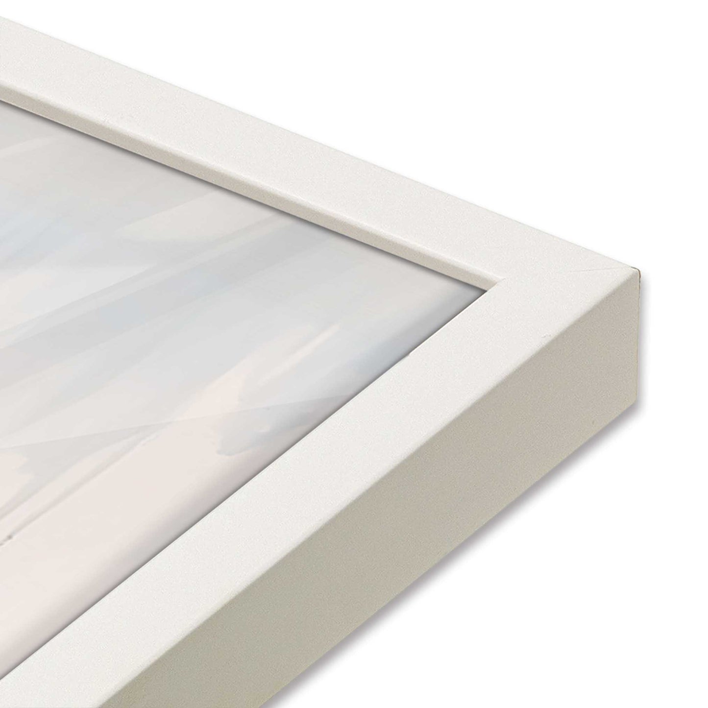 [Color:Opaque White], Picture of art in a Opaque White frame at an angle