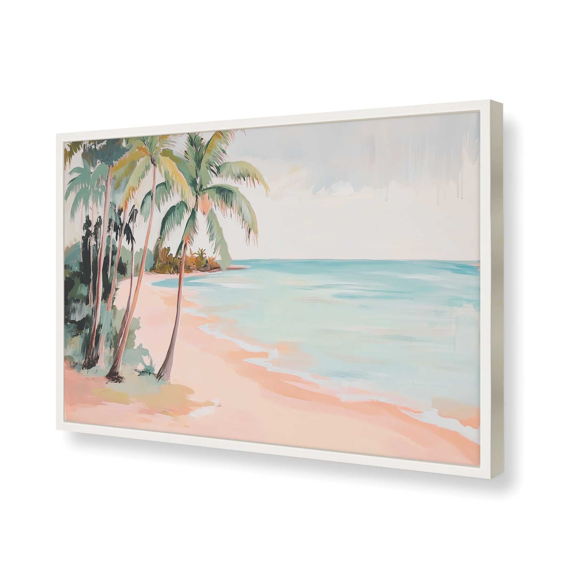 [Color:Opaque White], Picture of art in a Opaque White frame of the corner