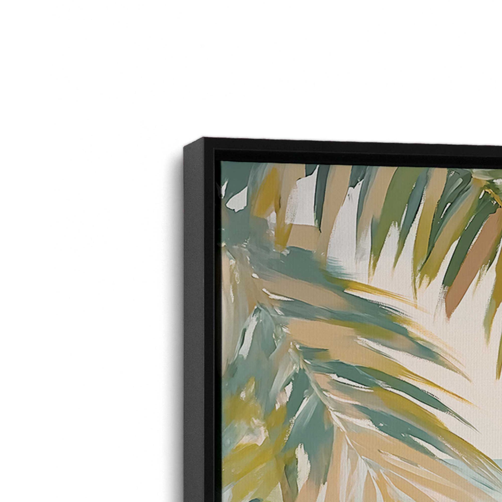 [Color:Satin Black], Picture of art in a Satin Black frame at an angle