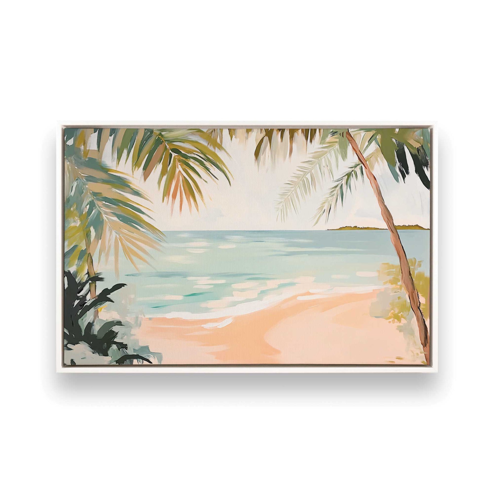 [Color:Opaque White], Picture of art in a White frame
