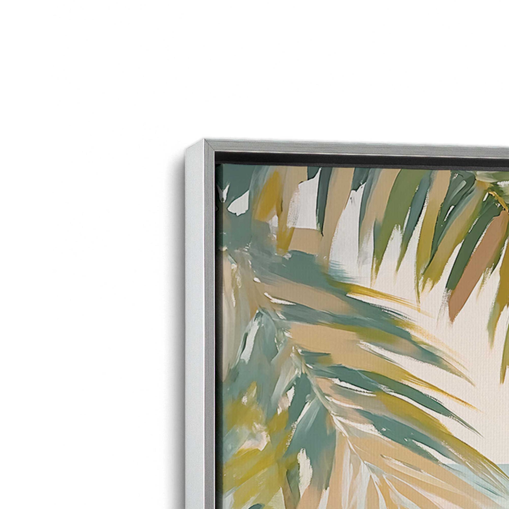[Color:Polished Chrome], Picture of art in a Polished Chrome frame at an angle