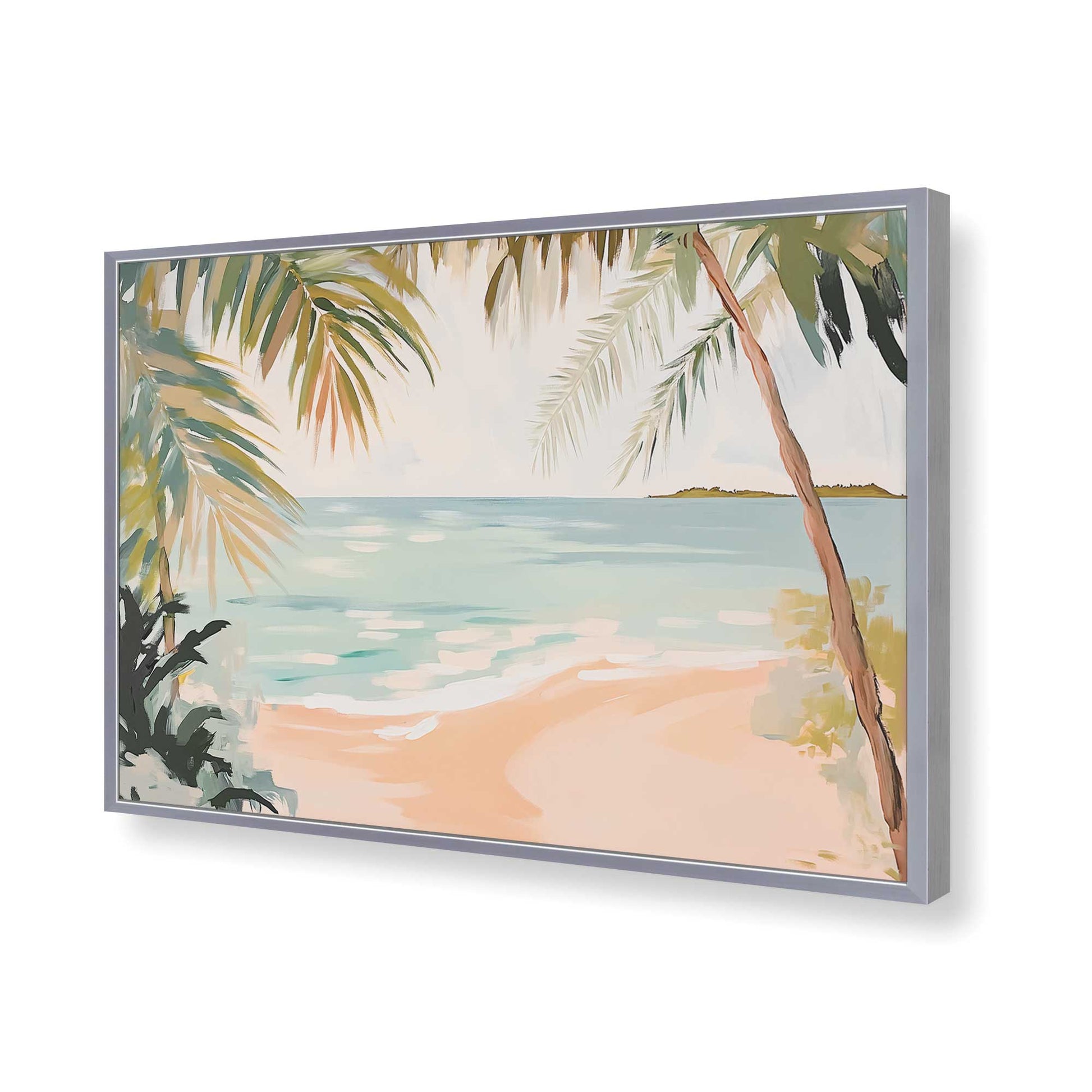 [Color:Polished Chrome], Picture of art in a Polished Chrome frame of the corner