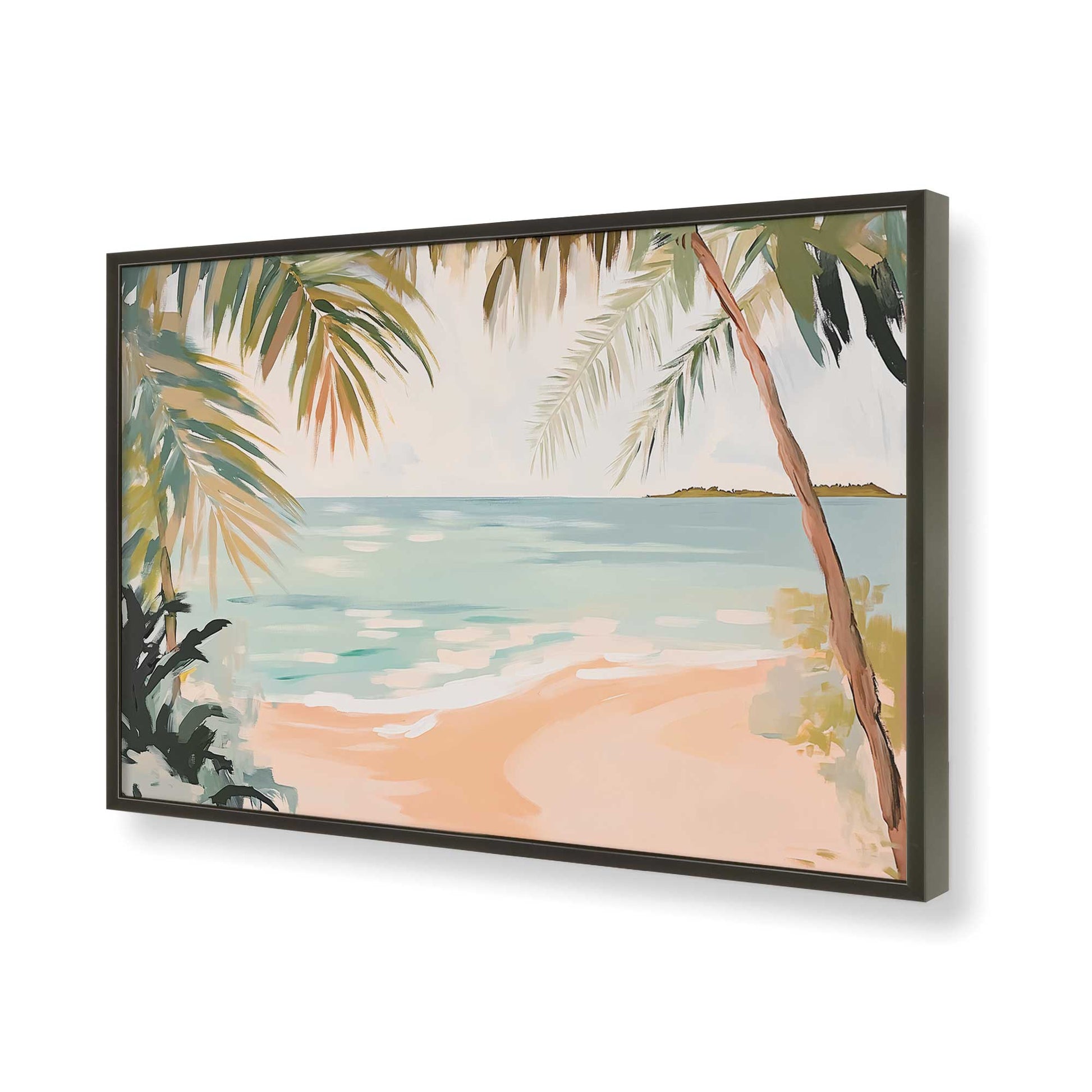 [Color:Satin Black], Picture of art in a Satin Black frame of the corner
