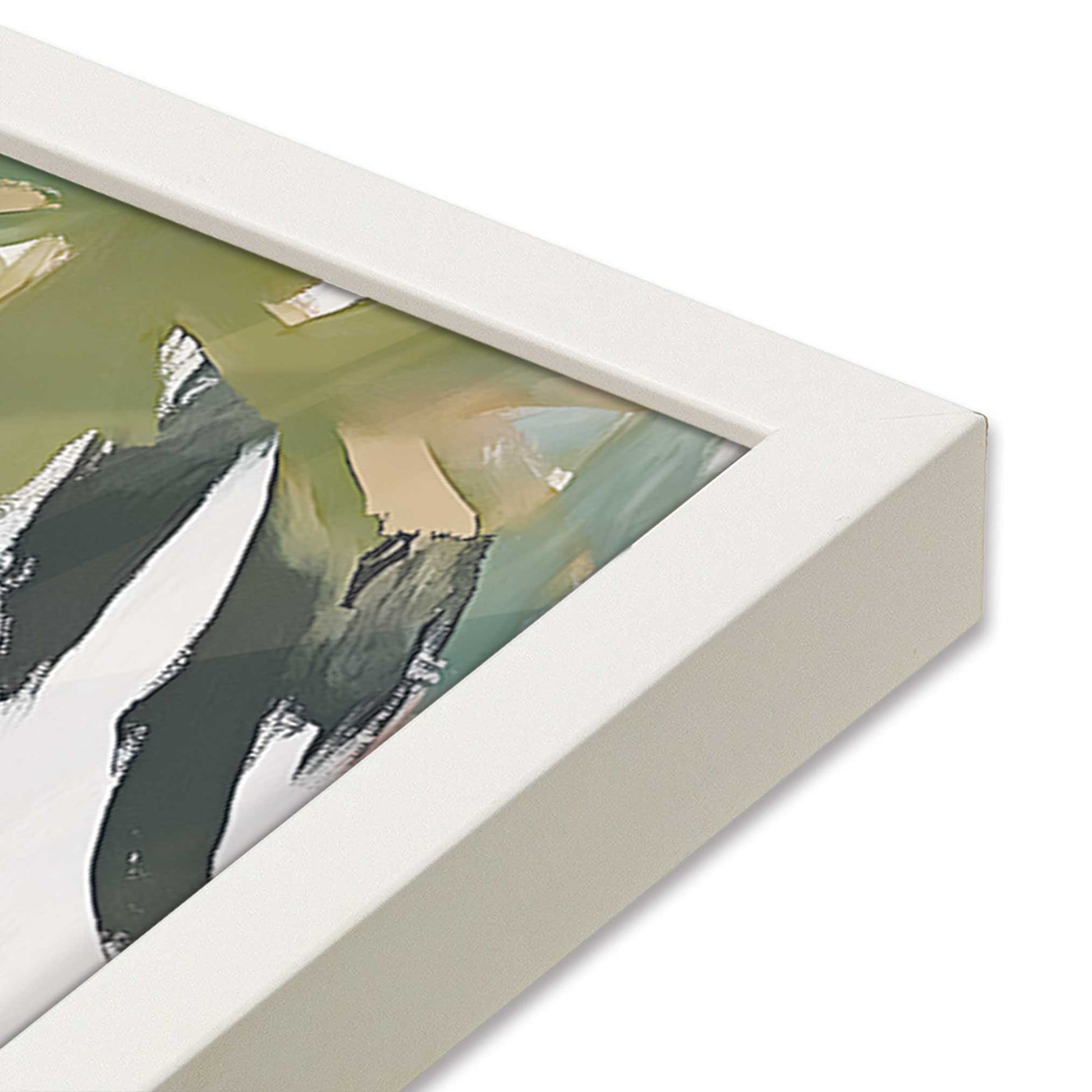 [Color:Opaque White], Picture of art in a Opaque White frame at an angle