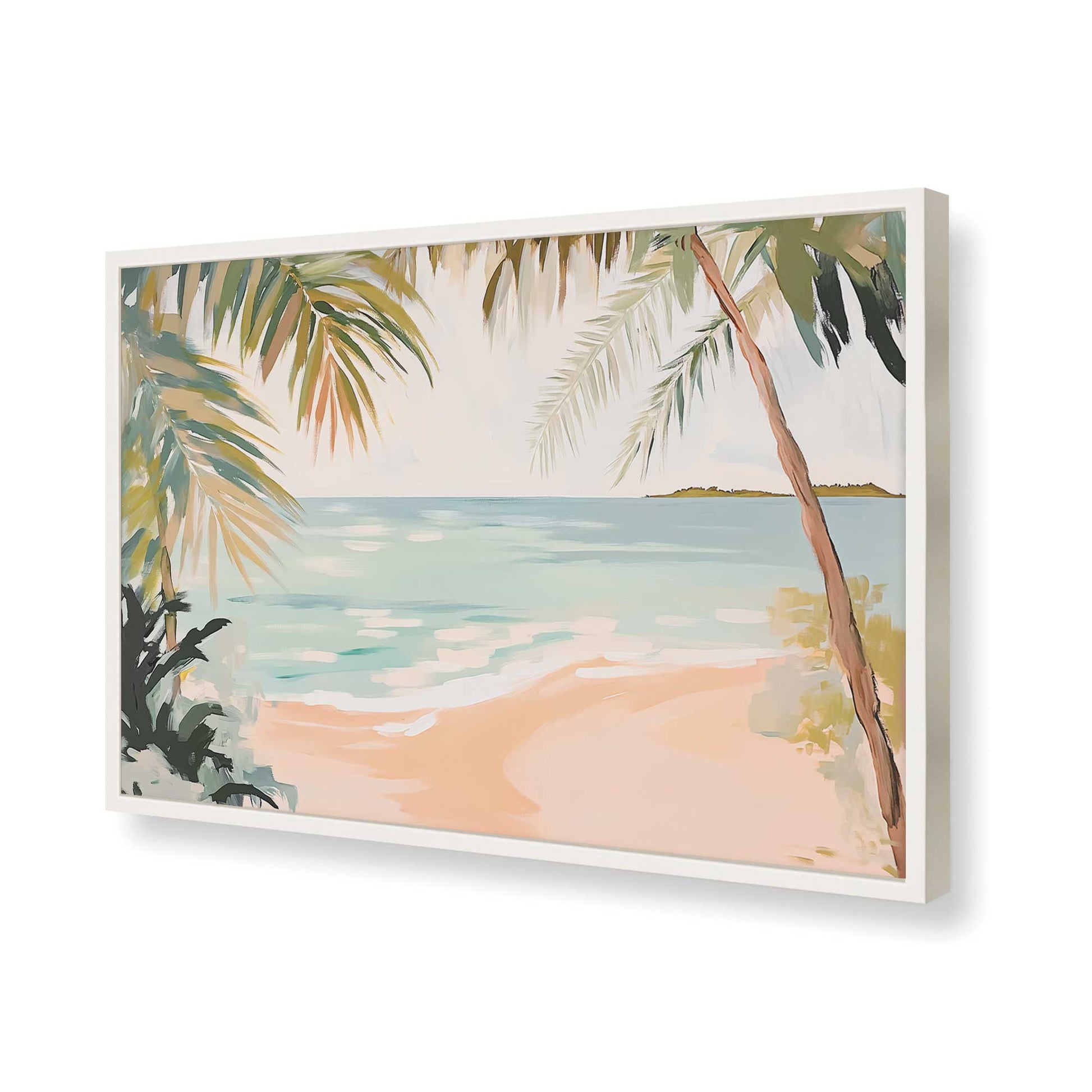 [Color:Opaque White], Picture of art in a Opaque White frame of the corner