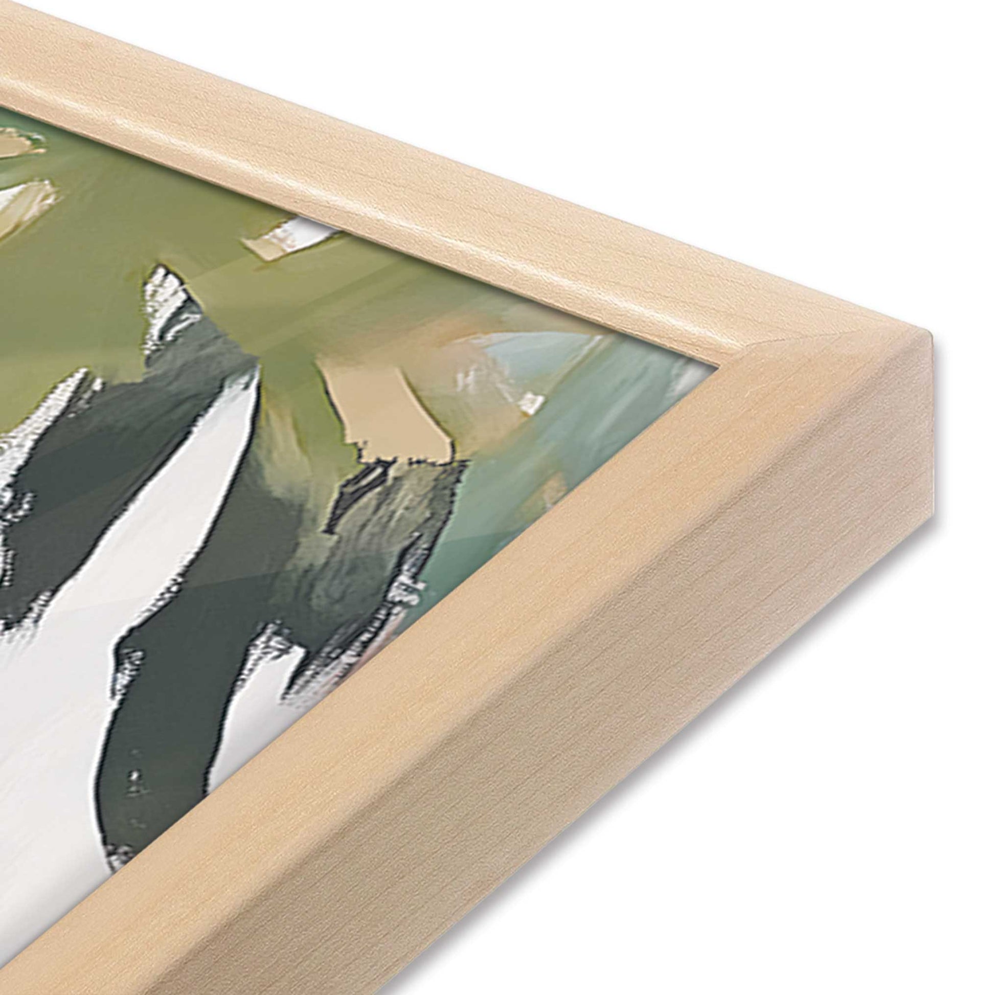 [Color:Raw Maple], Picture of art in a Raw Maple frame at an angle