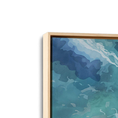 [Color:American Maple], Picture of art in a American Maple frame at an angle