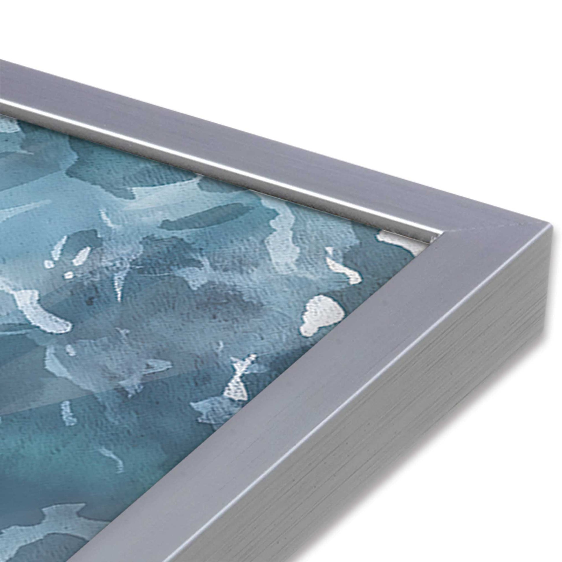 [Color:Polished Chrome], Picture of art in a Polished Chrome frame at an angle