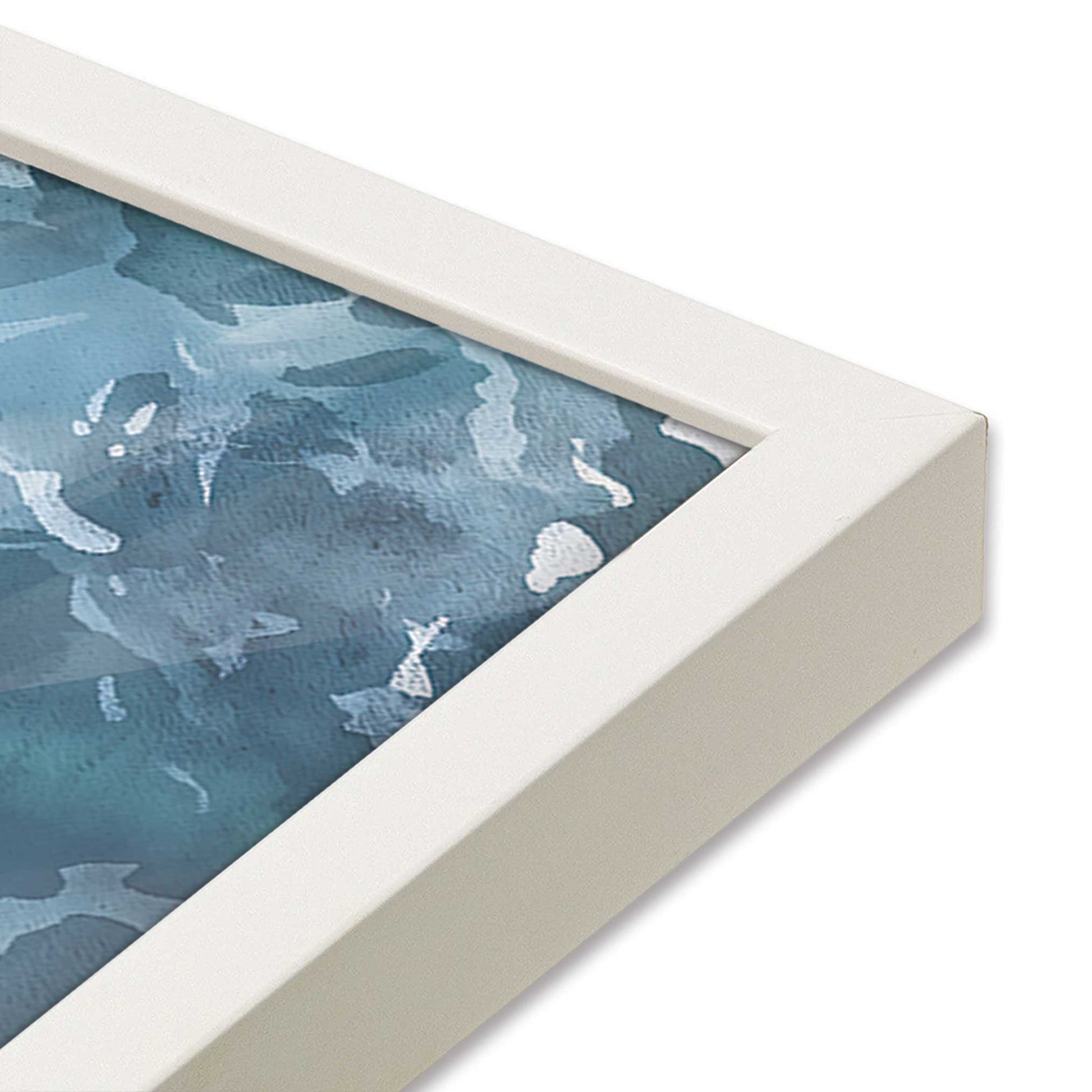 [Color:Opaque White], Picture of art in a Opaque White frame at an angle