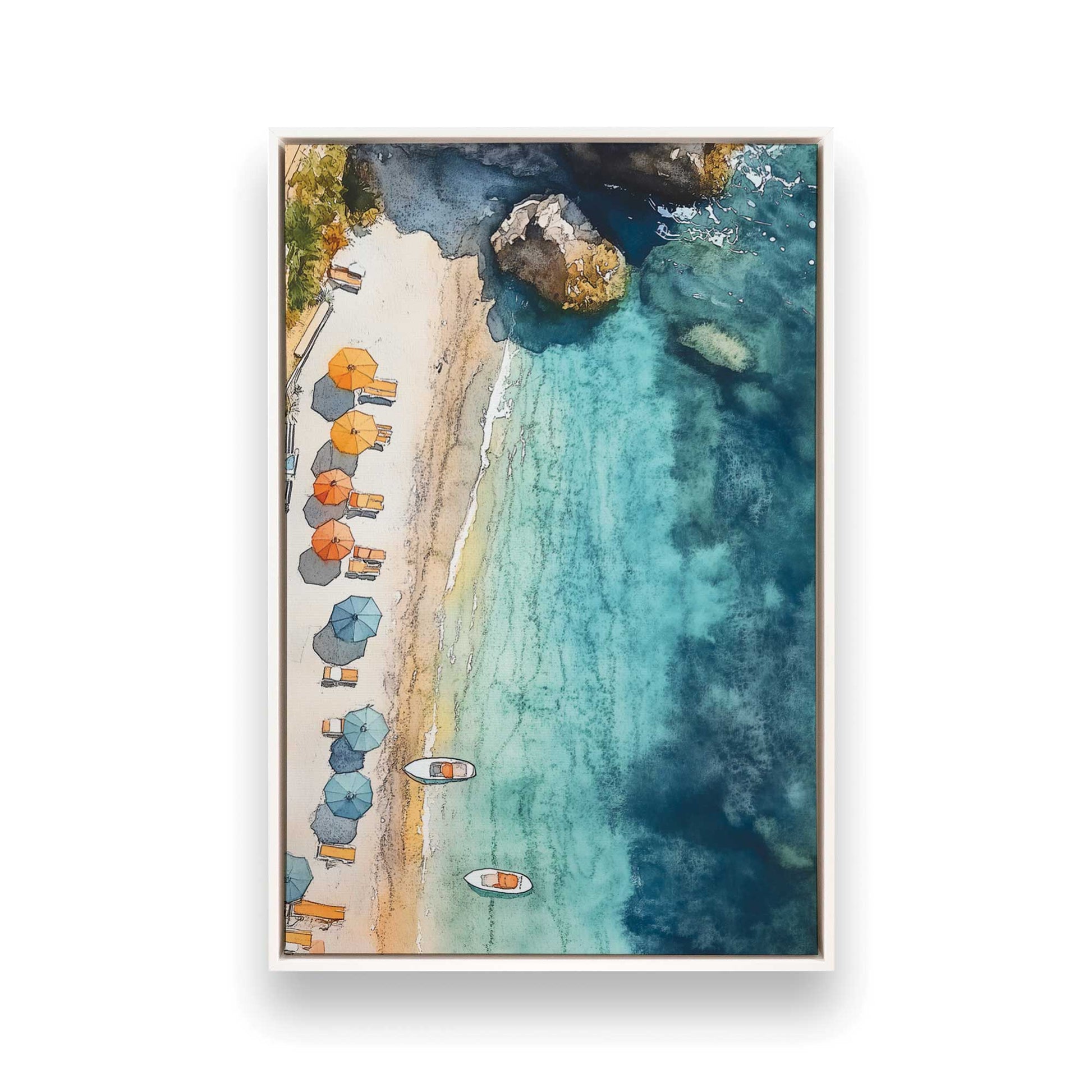 [Color:Opaque White], Picture of art in a White frame
