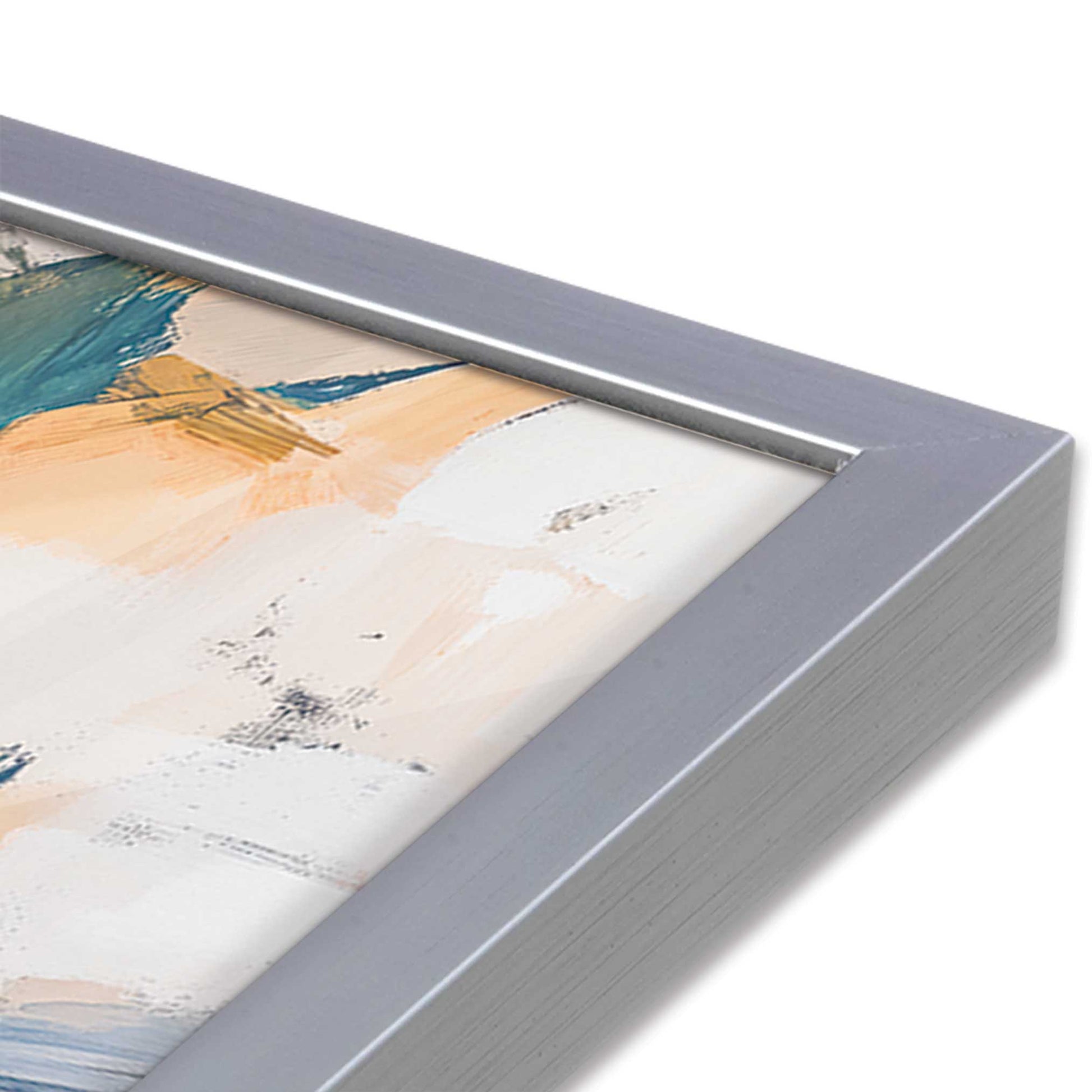 [Color:Polished Chrome], Picture of art in a Polished Chrome frame at an angle