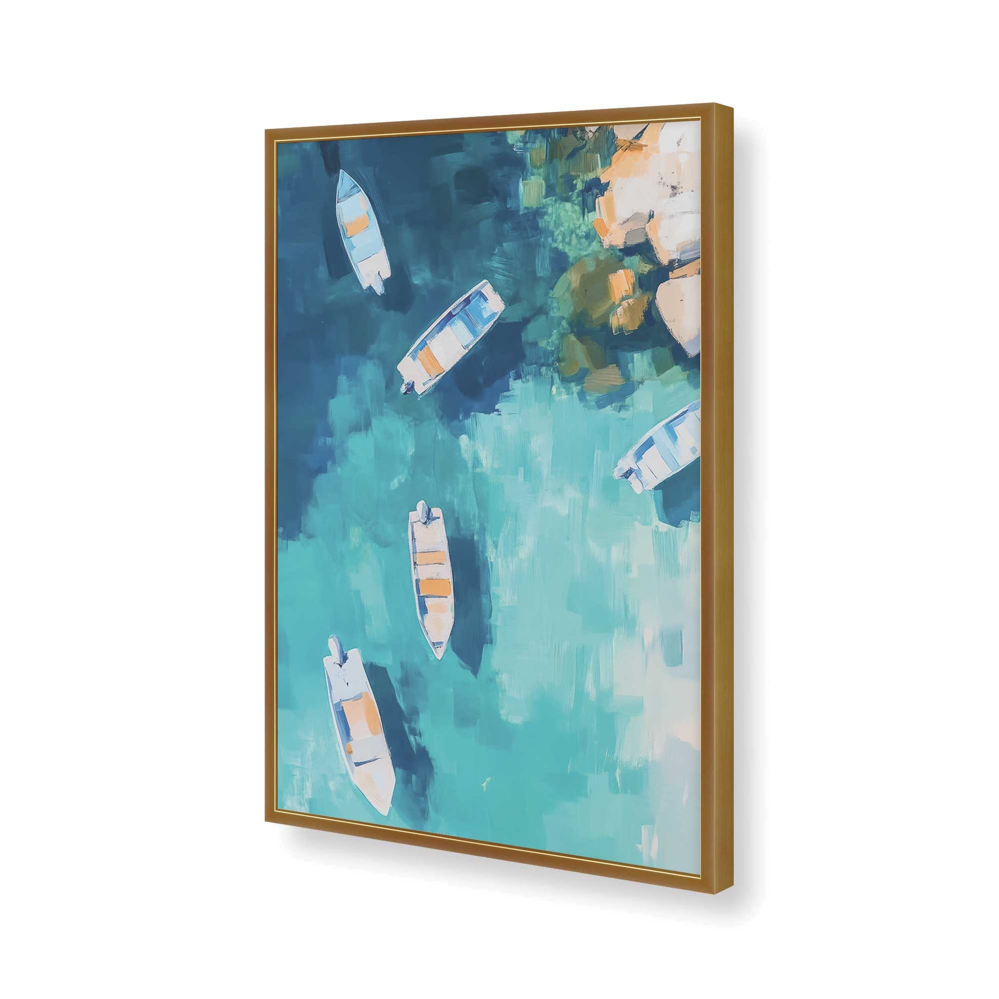 [Color:Polished Gold], Picture of art in a Polished Gold frame of the corner