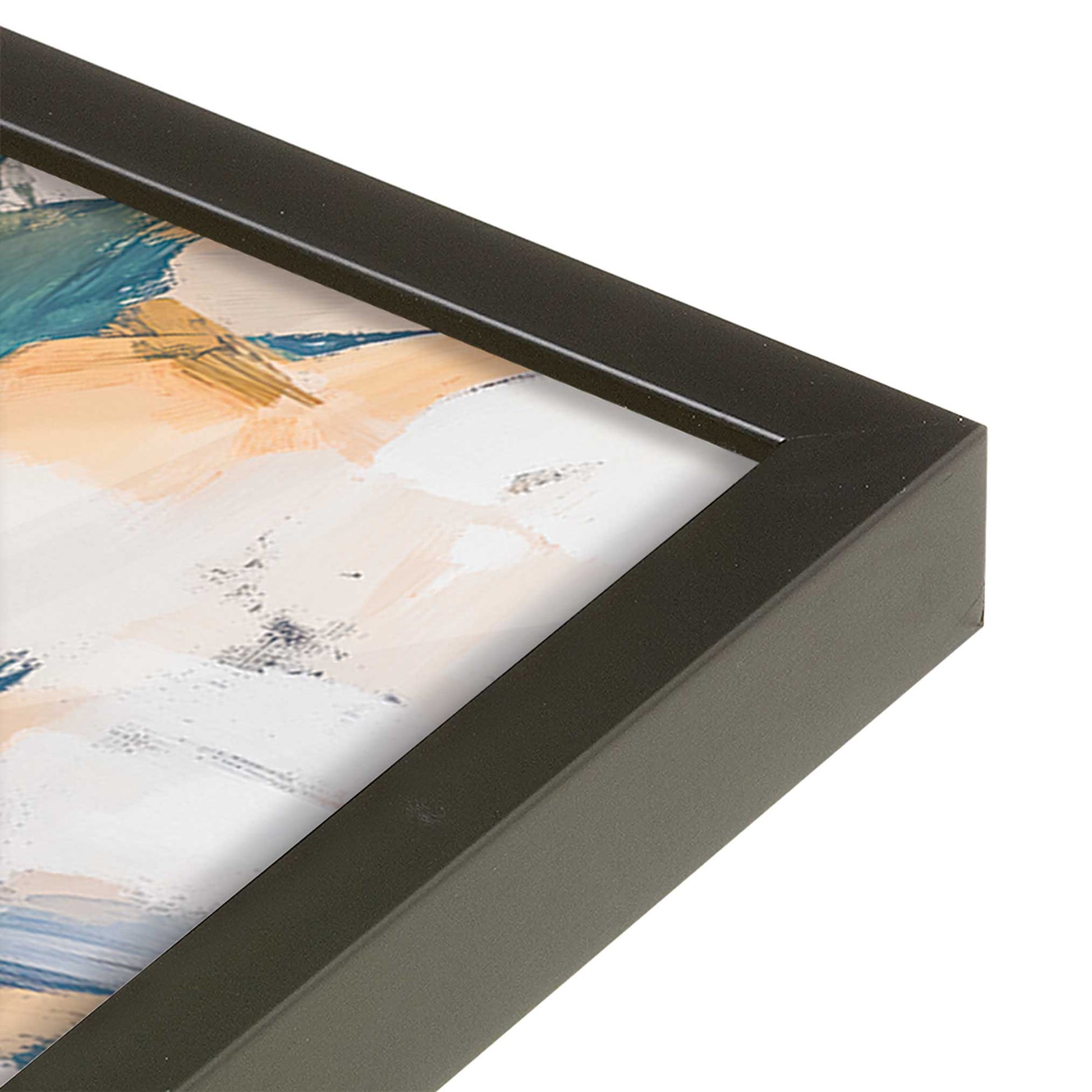 [Color:Satin Black], Picture of art in a Satin Black frame at an angle