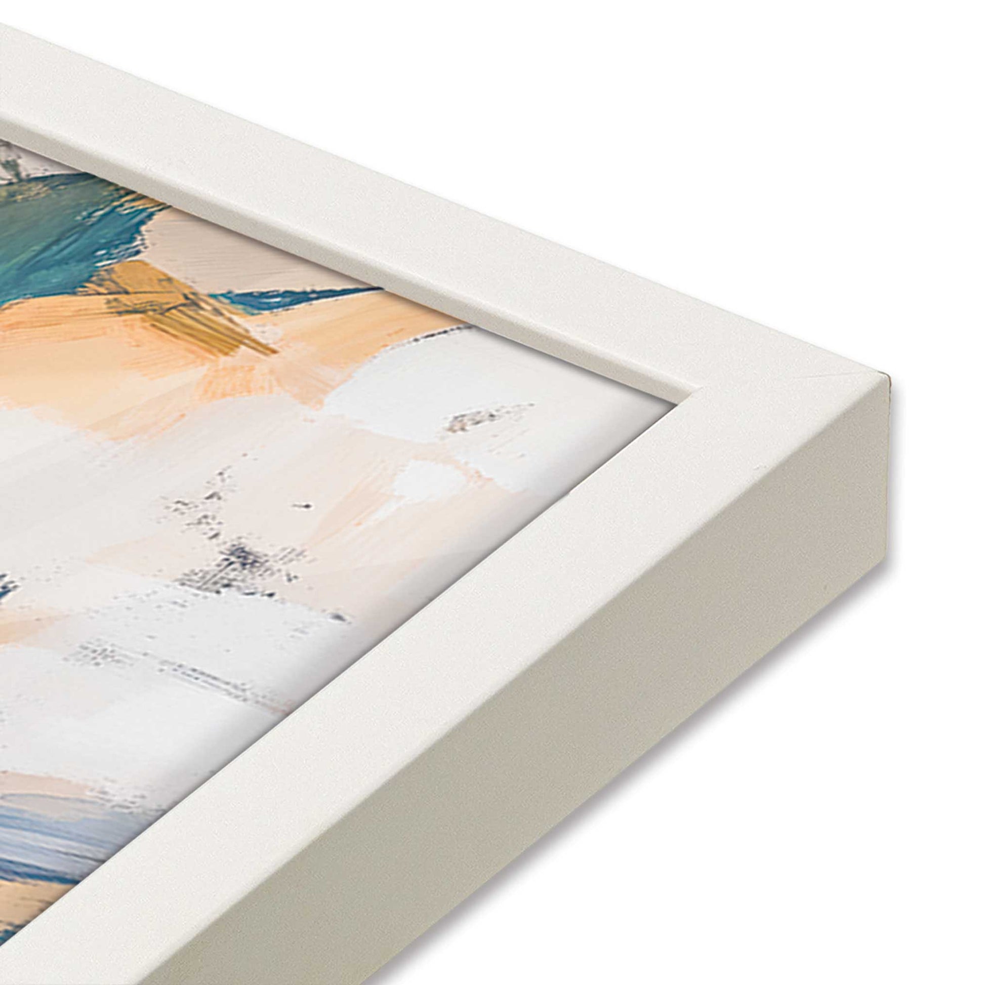 [Color:Opaque White], Picture of art in a Opaque White frame at an angle
