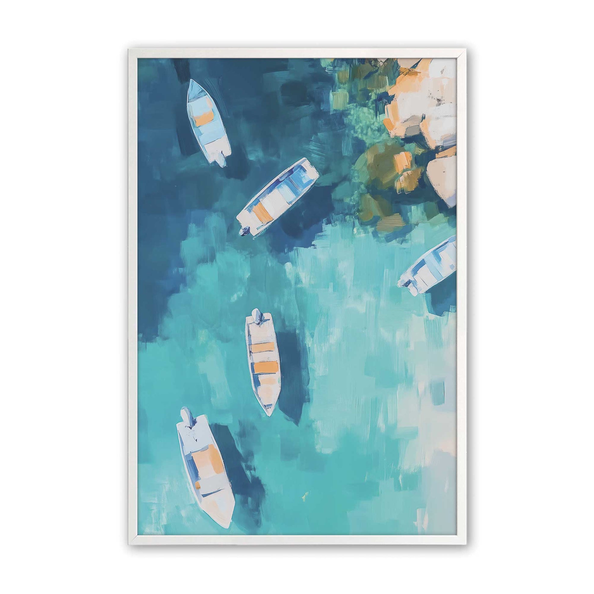 [Color:Opaque White], Picture of art in a Opaque White frame