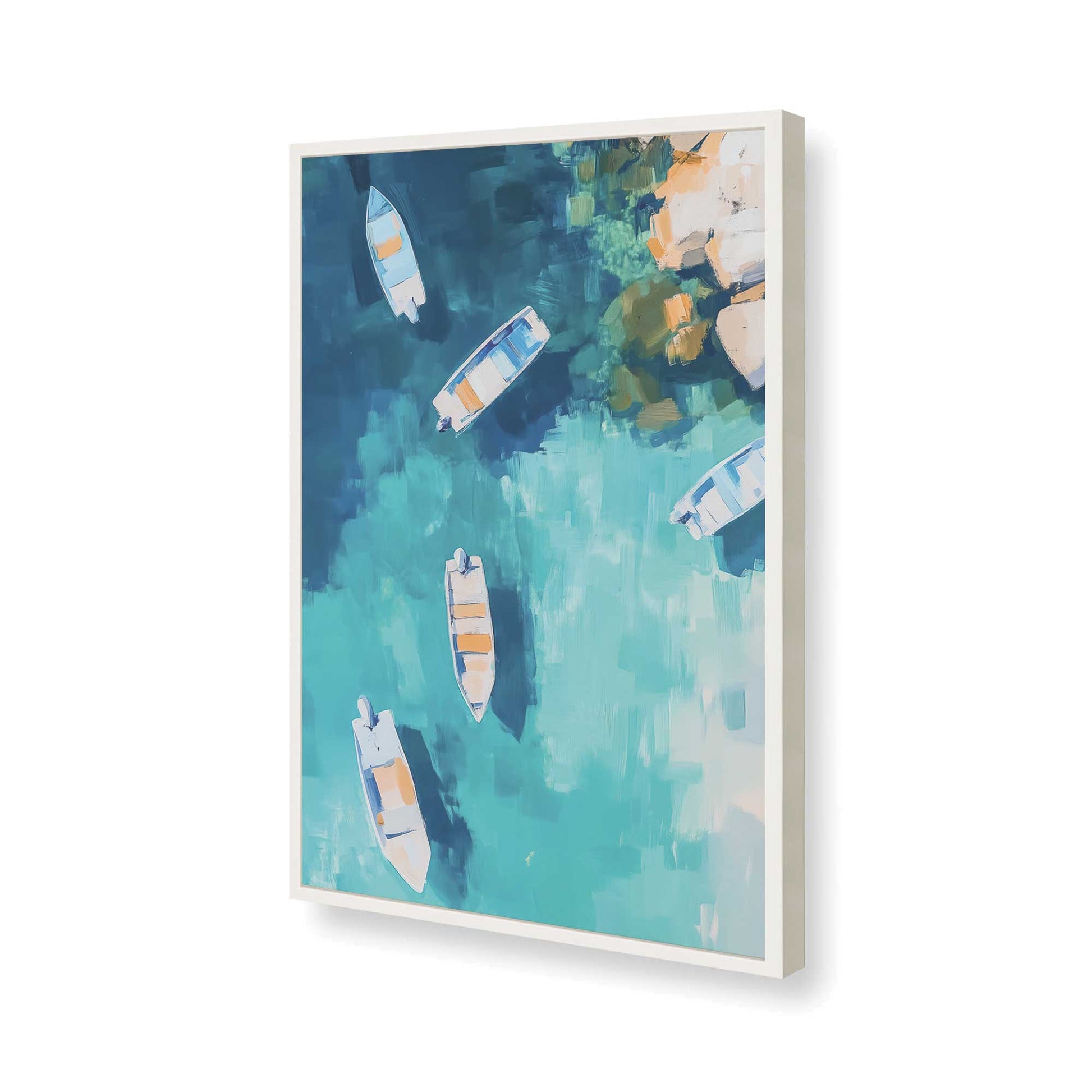 [Color:Opaque White], Picture of art in a Opaque White frame of the corner