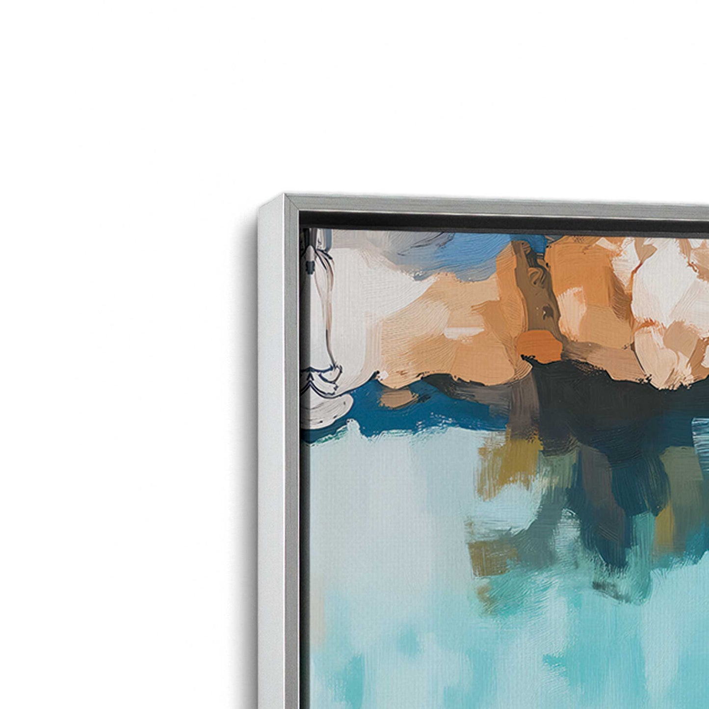 [Color:Polished Chrome], Picture of art in a Polished Chrome frame at an angle