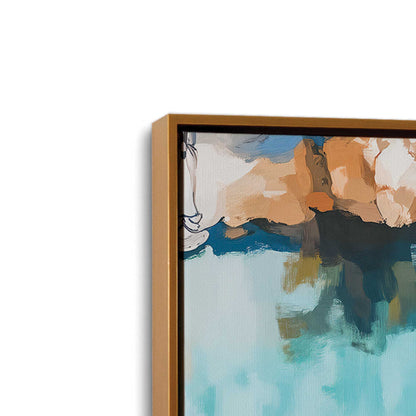 [Color:Polished Gold], Picture of art in a Polished Gold frame at an angle