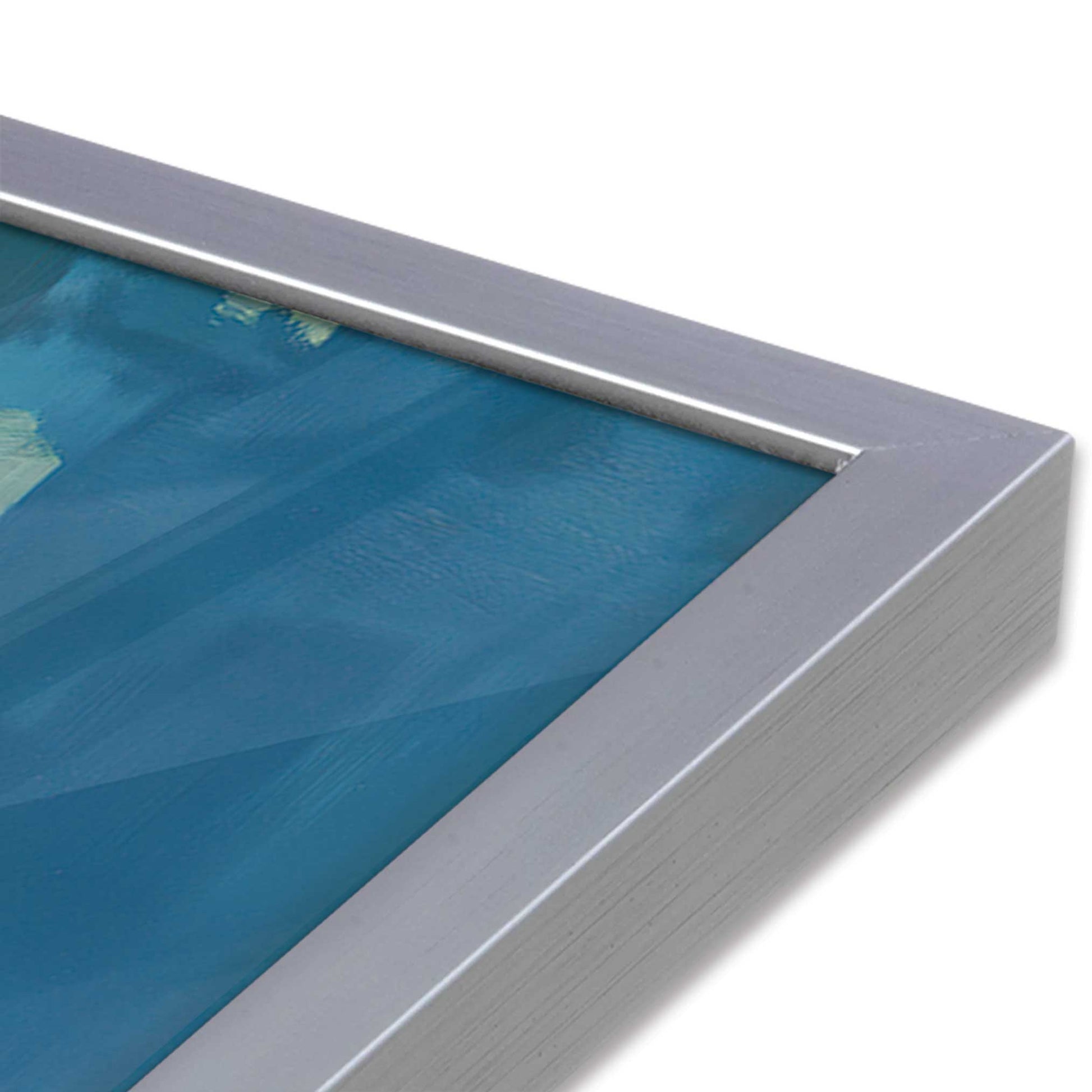 [Color:Polished Chrome], Picture of art in a Polished Chrome frame at an angle
