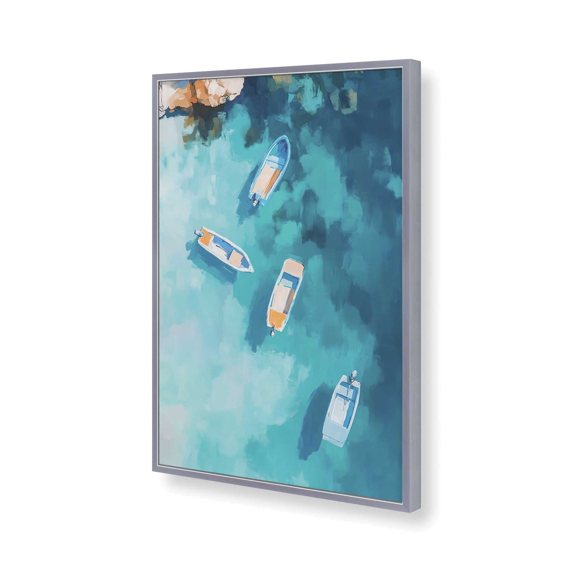 [Color:Polished Chrome], Picture of art in a Polished Chrome frame of the corner