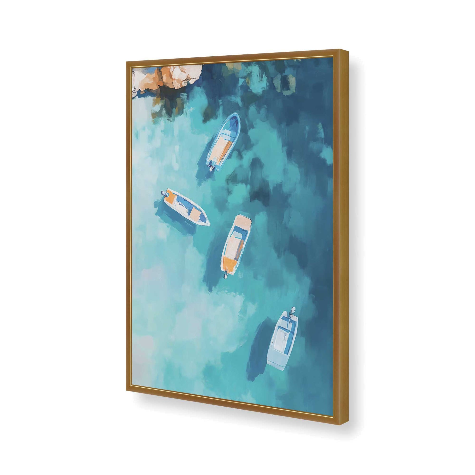 [Color:Polished Gold], Picture of art in a Polished Gold frame of the corner