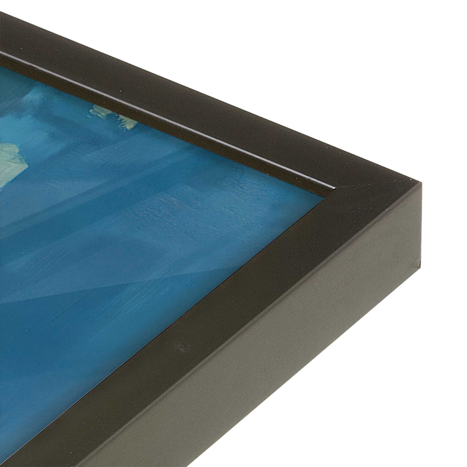 [Color:Satin Black], Picture of art in a Satin Black frame at an angle
