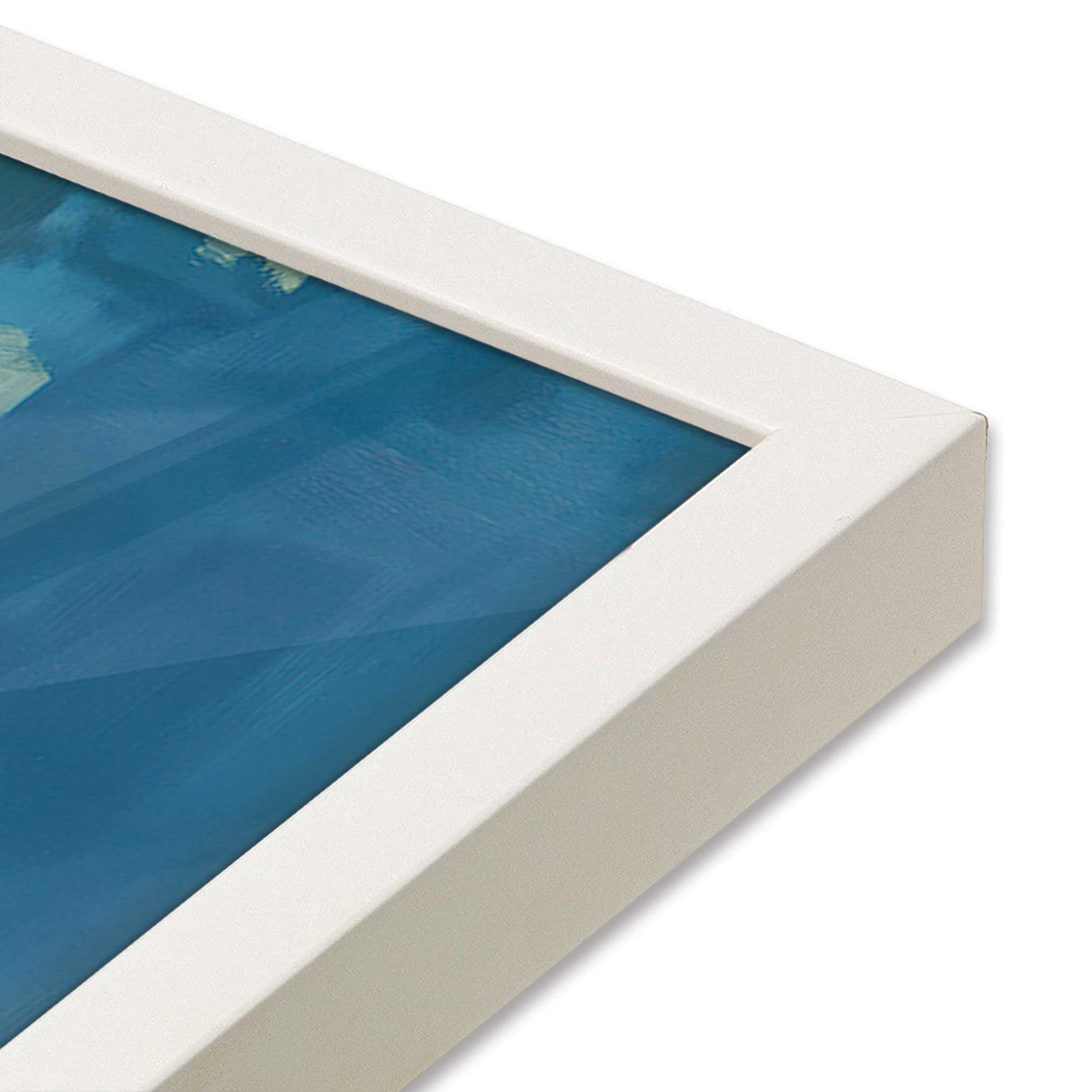 [Color:Opaque White], Picture of art in a Opaque White frame at an angle