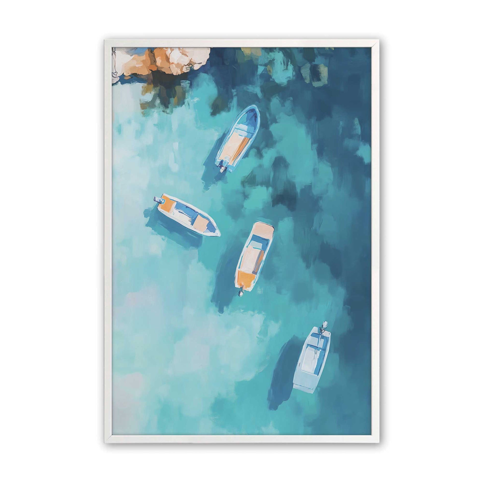 [Color:Opaque White], Picture of art in a Opaque White frame