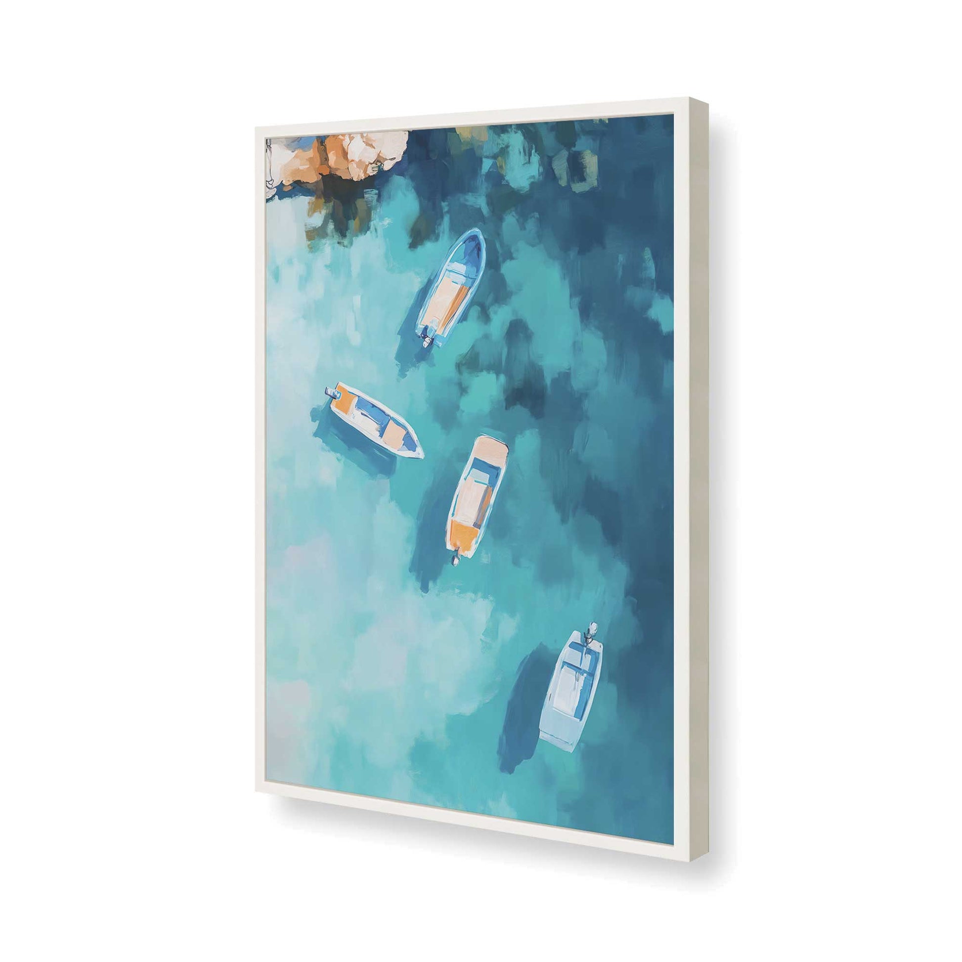 [Color:Opaque White], Picture of art in a Opaque White frame of the corner