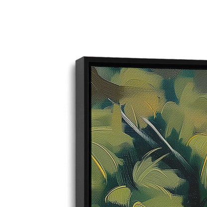 [Color:Satin Black], Picture of art in a Satin Black frame at an angle