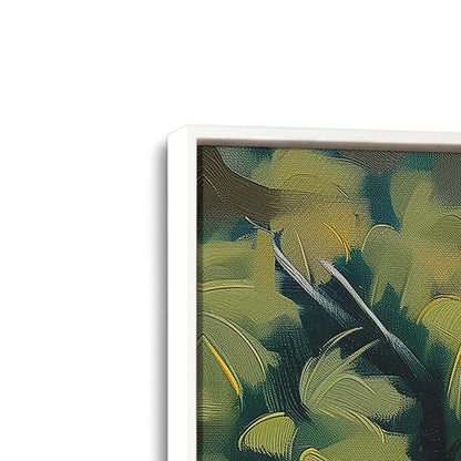 [Color:Opaque White], Picture of art in a White frame at an angle