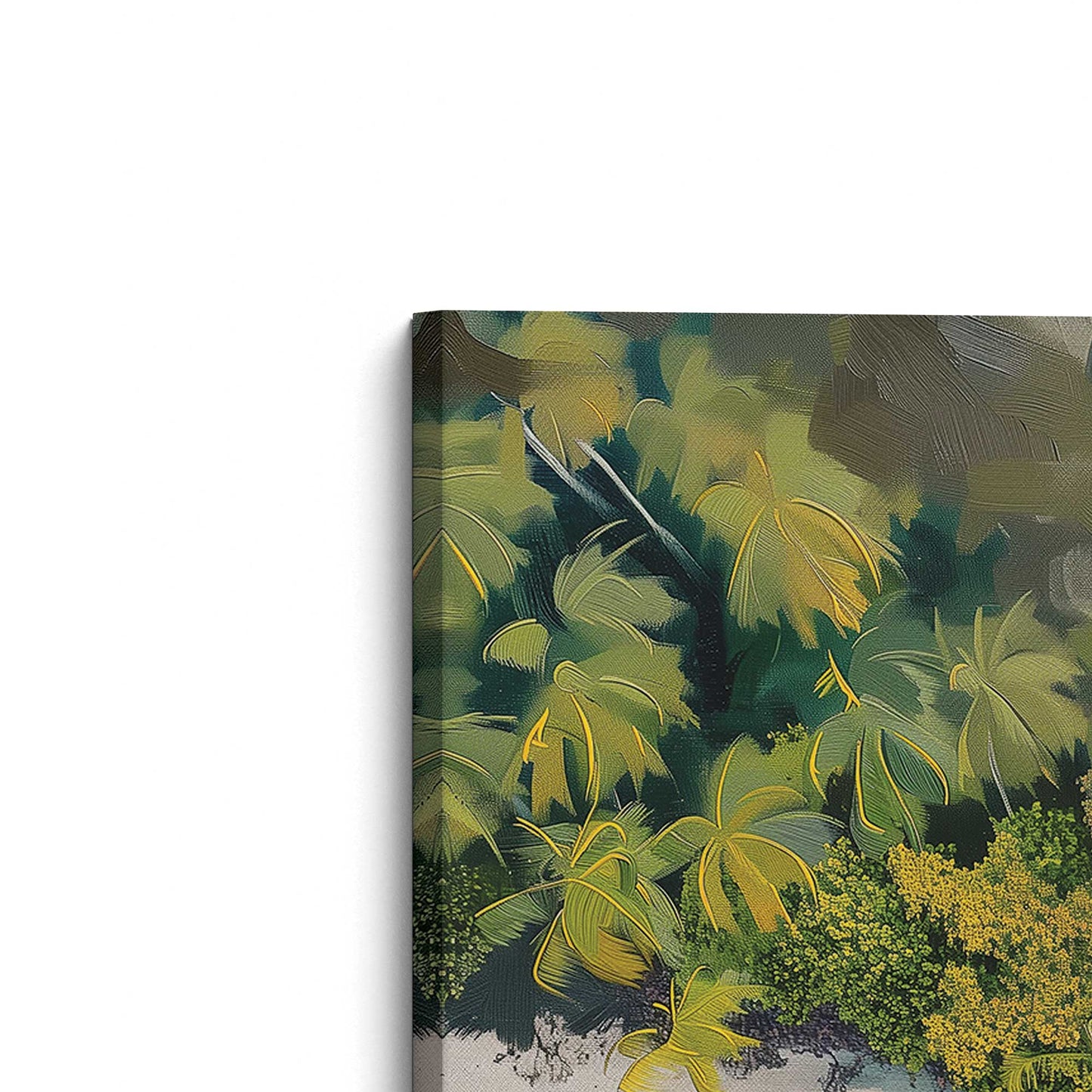 [Color:Stretched Canvas], Picture of the corner of the art