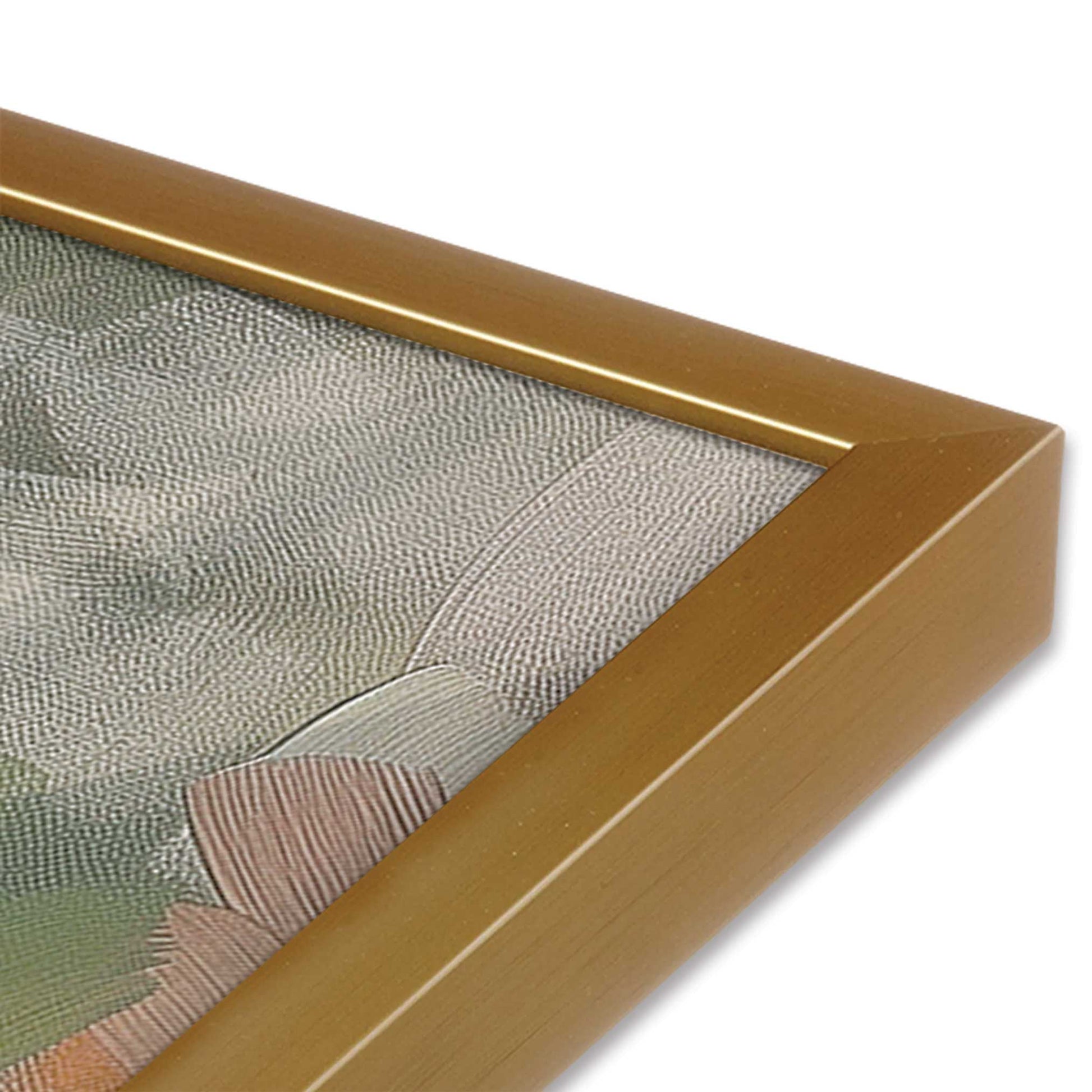 [Color:Polished Gold], Picture of art in a Polished Gold frame at an angle