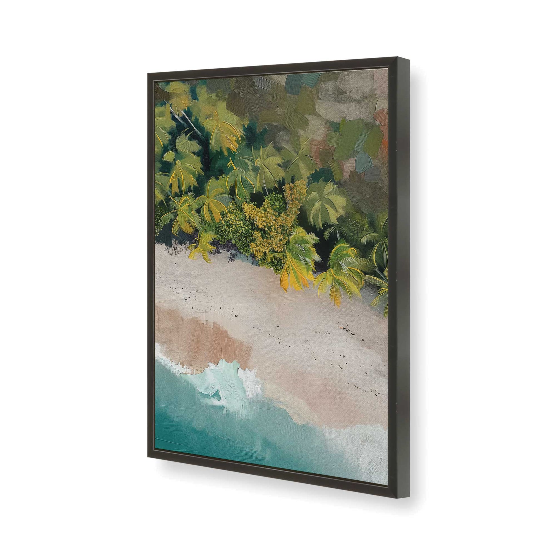 [Color:Satin Black], Picture of art in a Satin Black frame of the corner