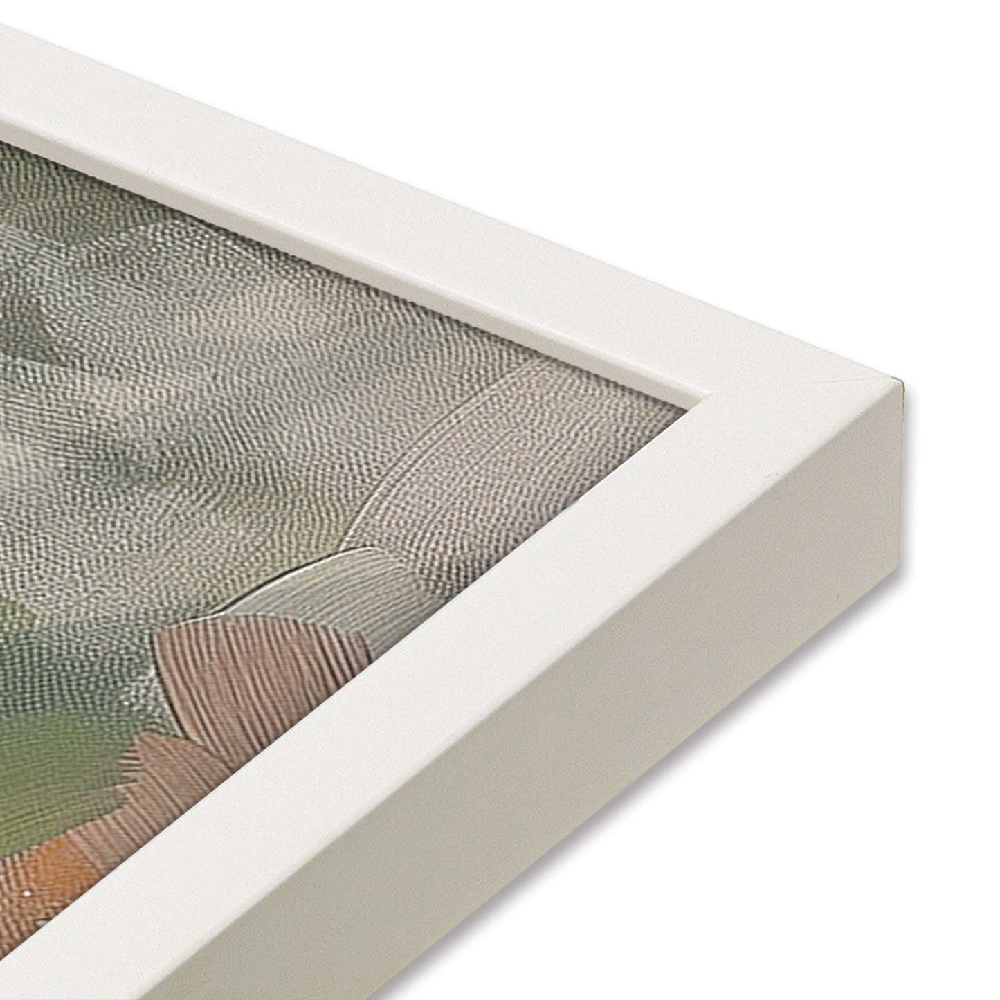 [Color:Opaque White], Picture of art in a Opaque White frame at an angle