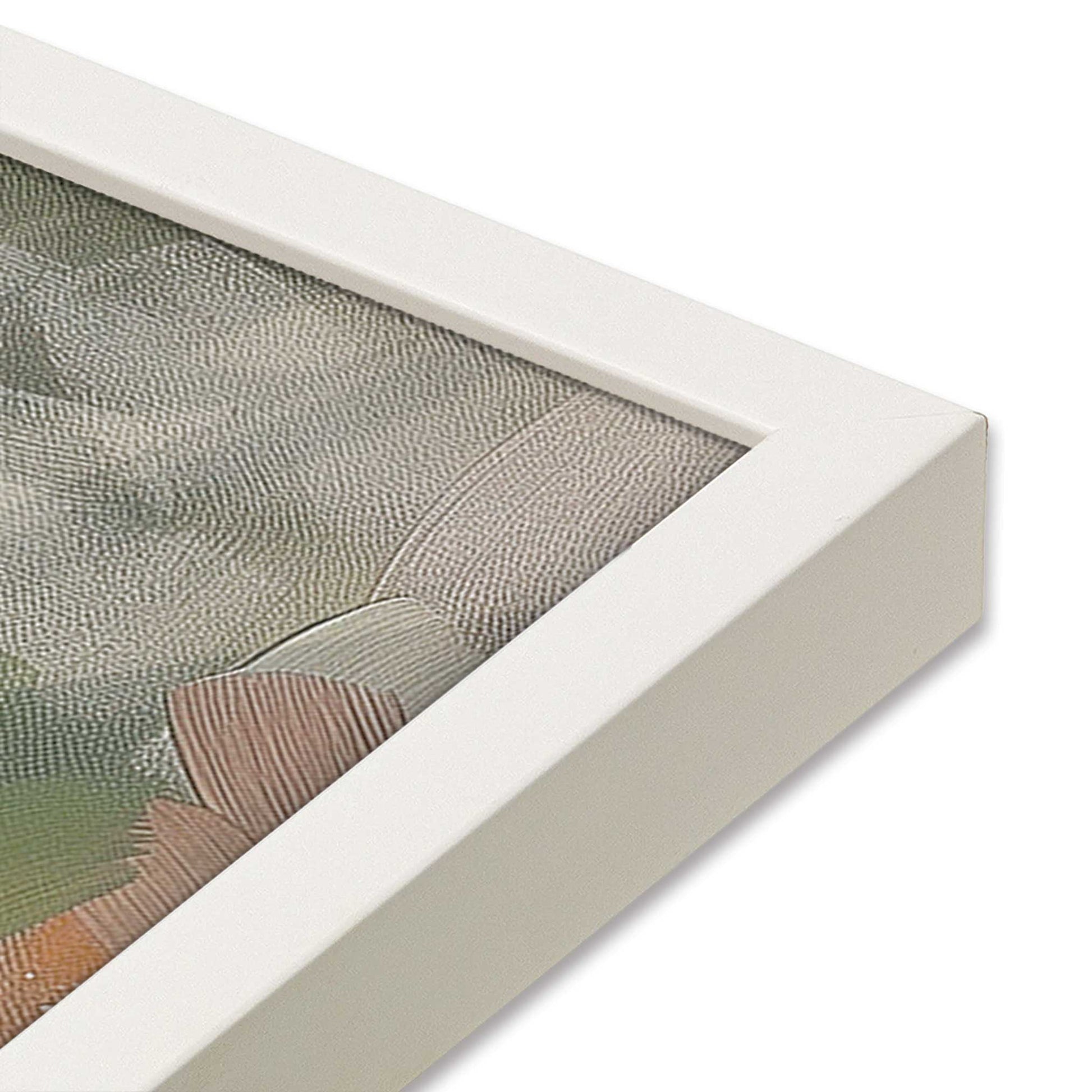 [Color:Opaque White], Picture of art in a Opaque White frame at an angle