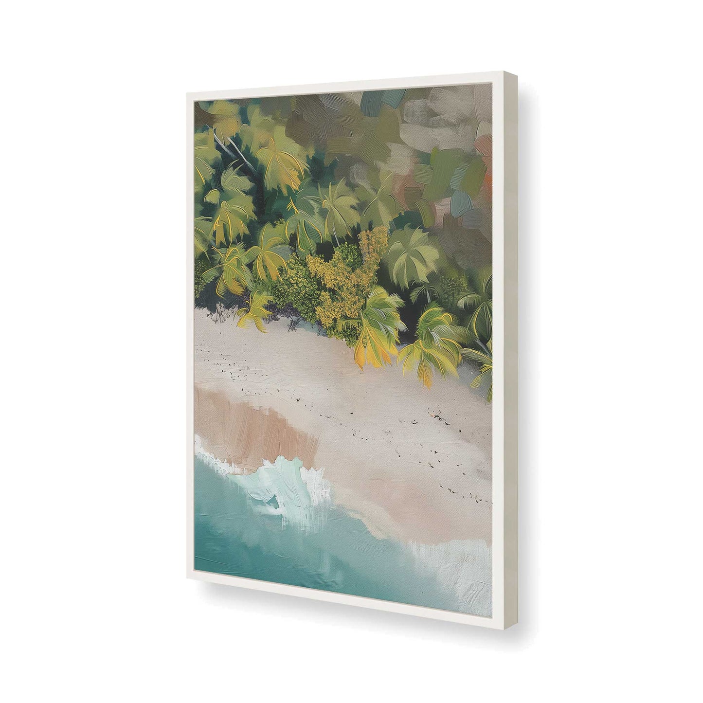 [Color:Opaque White], Picture of art in a Opaque White frame of the corner